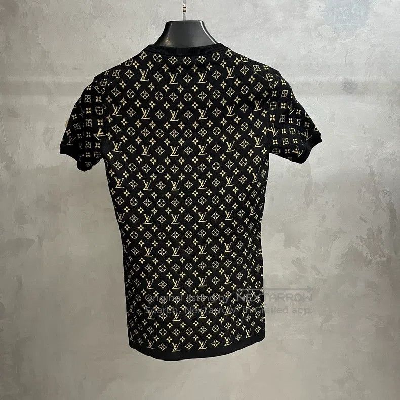 Louis Vuitton Louis Vuitton Black knit jacquard crew neck midi slim shor Size XS / US 0-2 / IT 36-38 - 5 Thumbnail