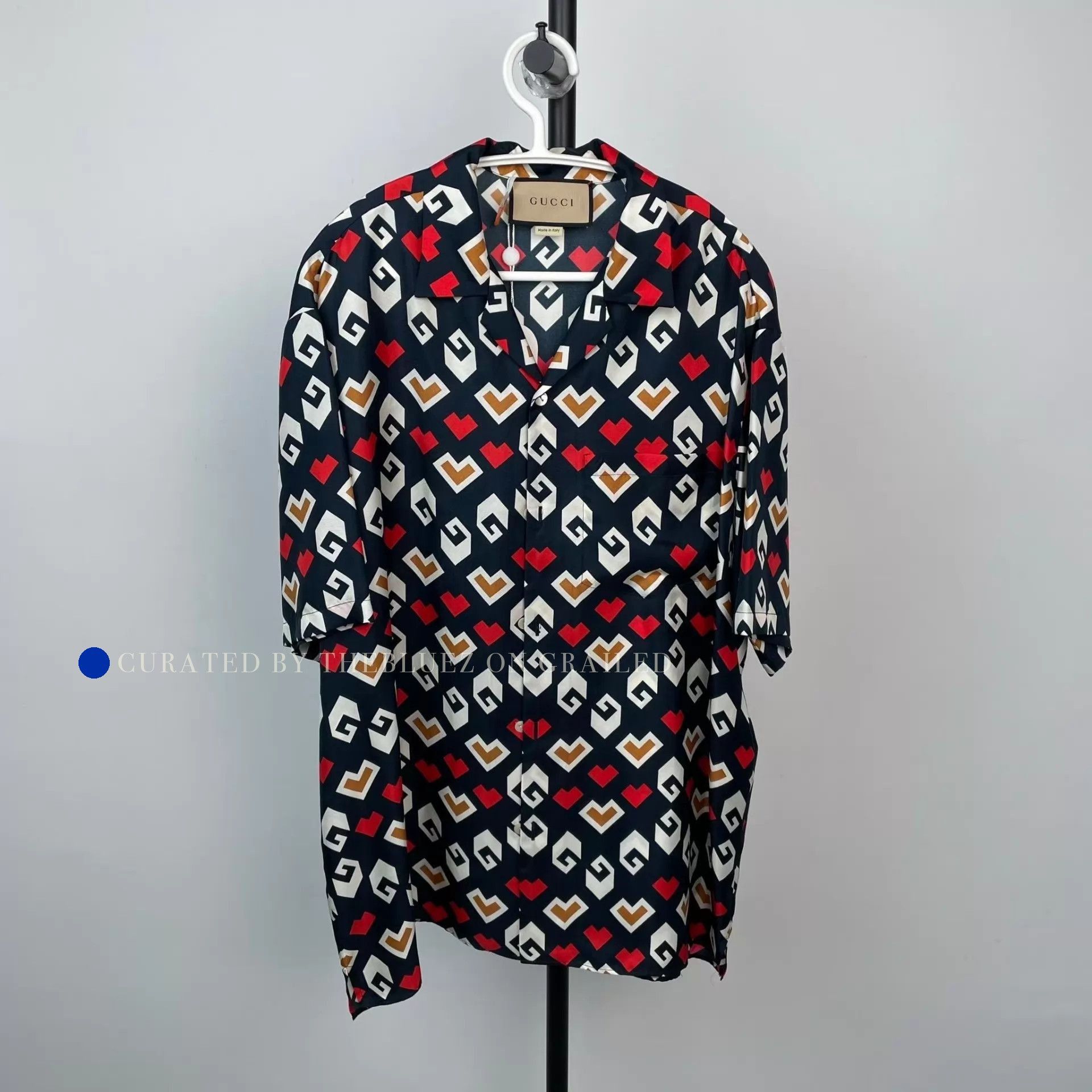 Gucci Colorblocked Silk Short-Sleeve Shirt Size US M / EU 48-50 / 2 - 1 Thumbnail