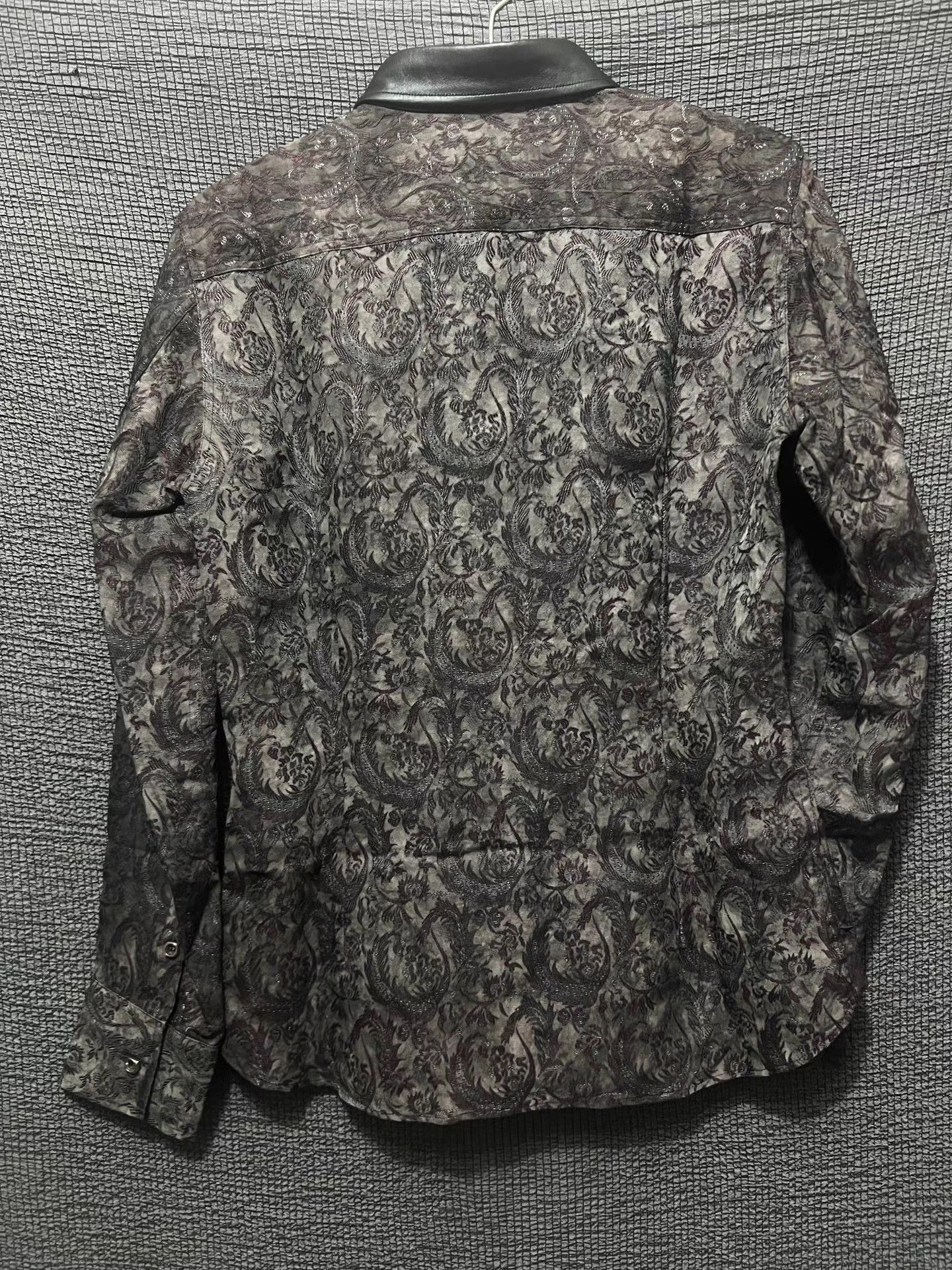Isamu Katayama Backlash Backlash leather collar jacquard shirt Size US S / EU 44-46 / 1 - 2 Thumbnail