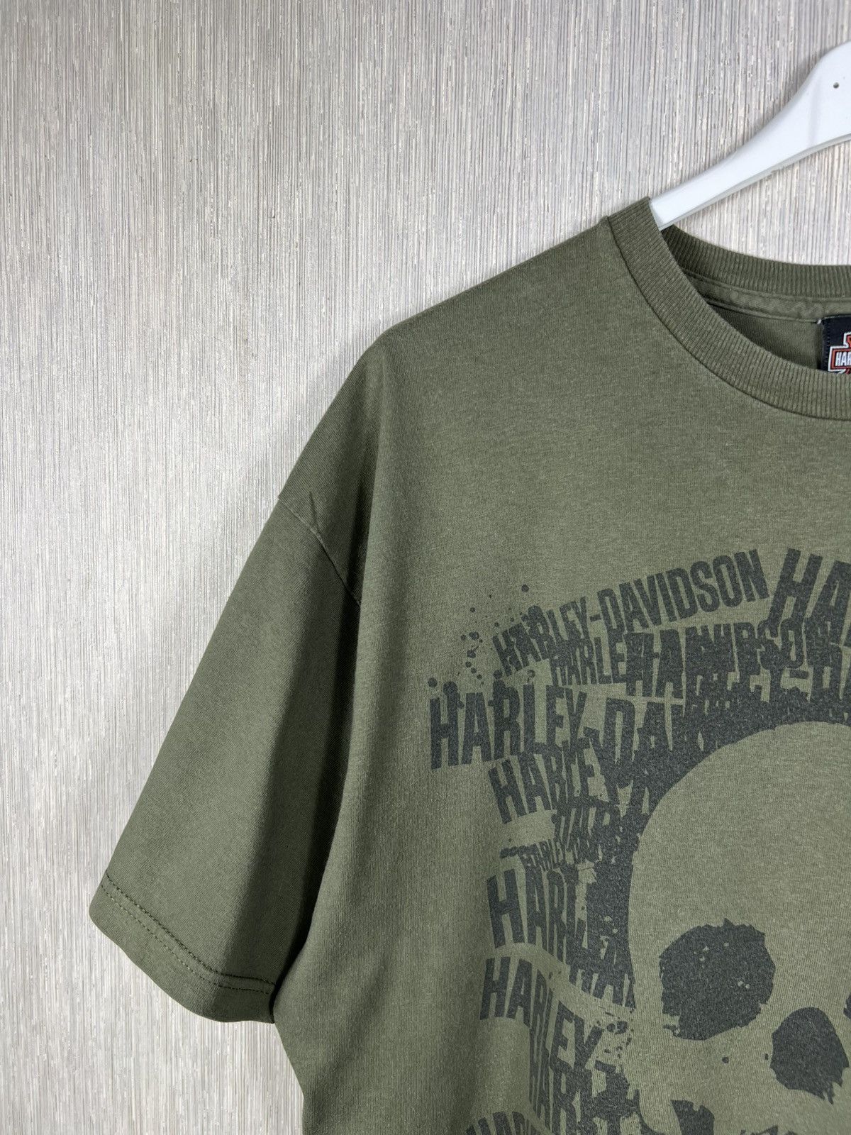 Harley Davidson Vintage Harley-Davidson 2009 skull logo bravado t-shirt tee Size US L / EU 52-54 / 3 - 4 Thumbnail