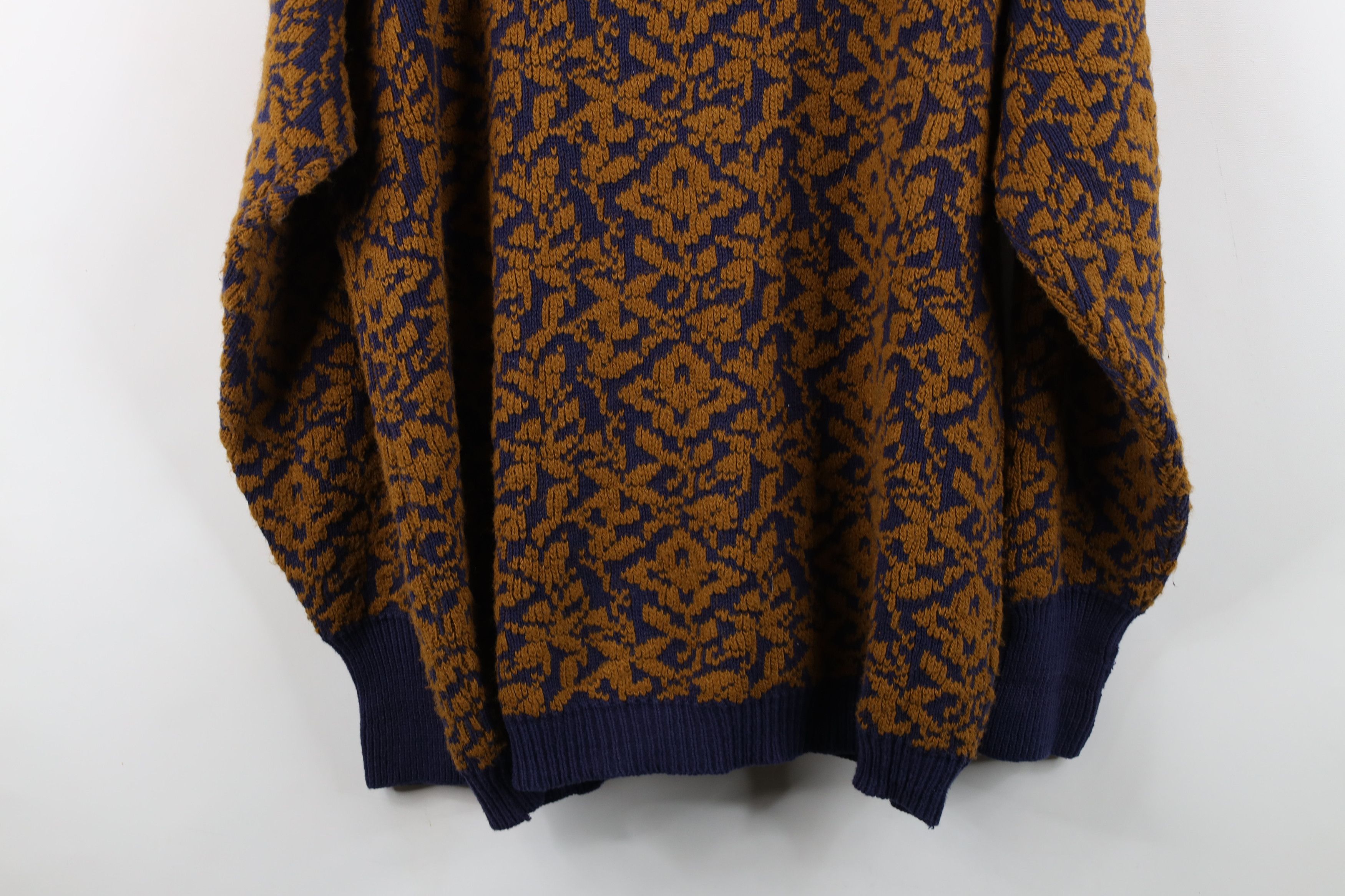 Vintage Vintage 90s Streetwear Abstract Flower Knit Cardigan Sweater Size M / US 6-8 / IT 42-44 - 11 Thumbnail