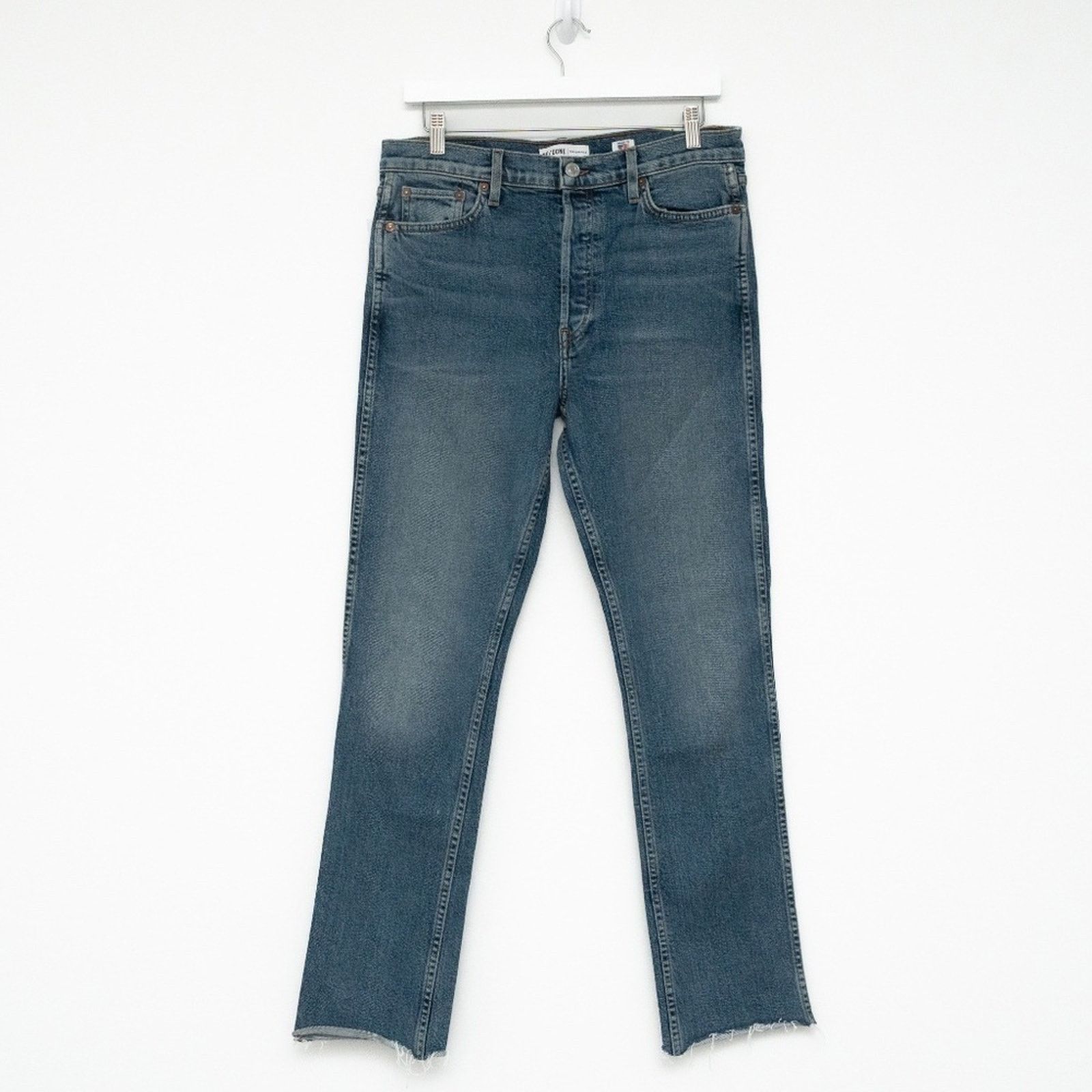 RE/DONE RE/Done. Double Needle Long Stretch Jeans In Blue. Size 30" / US 8 / IT 44 - 2 Thumbnail