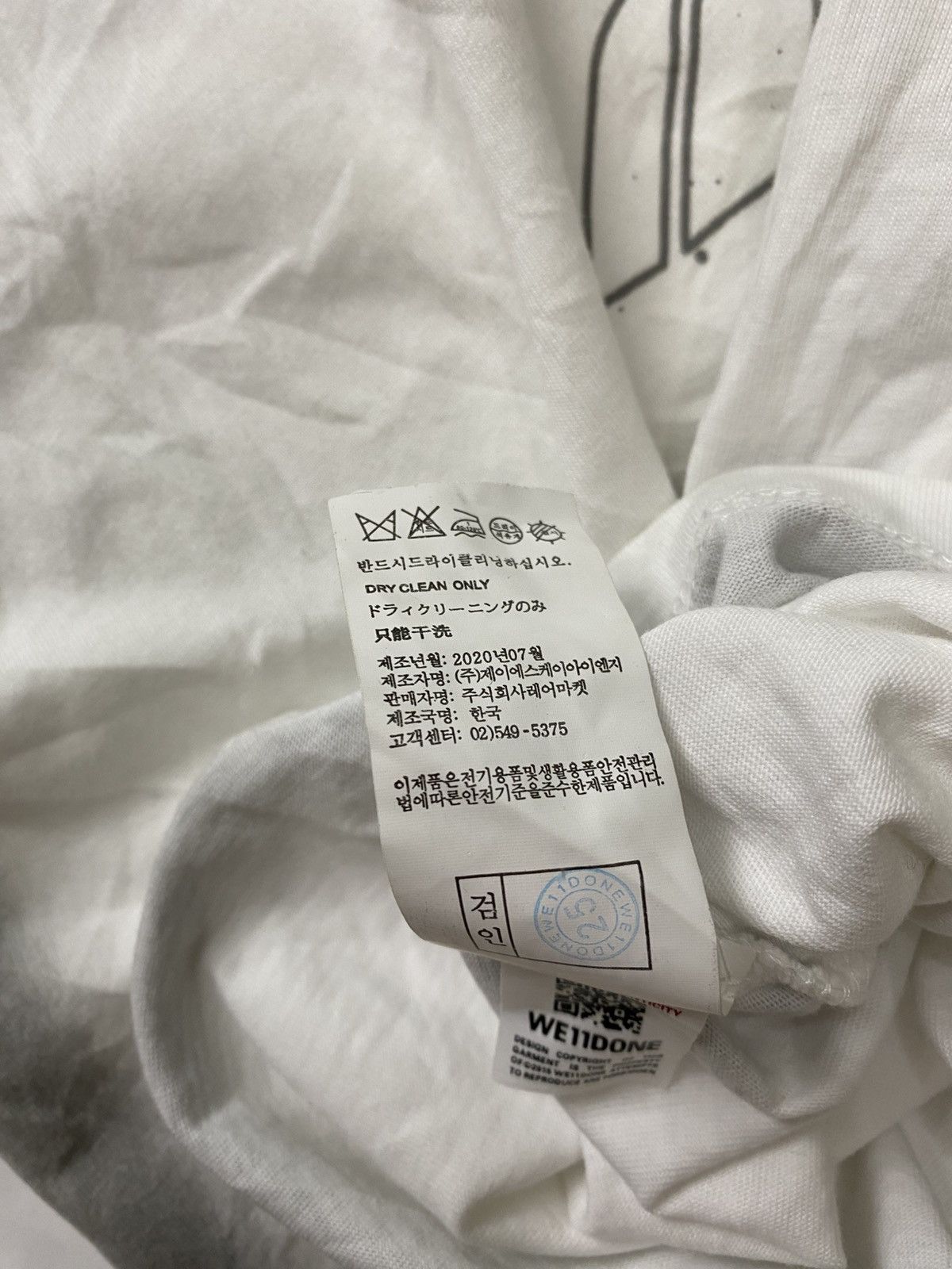 WE11DONE WE11DONE TEE. Size US L / EU 52-54 / 3 - 12 Thumbnail