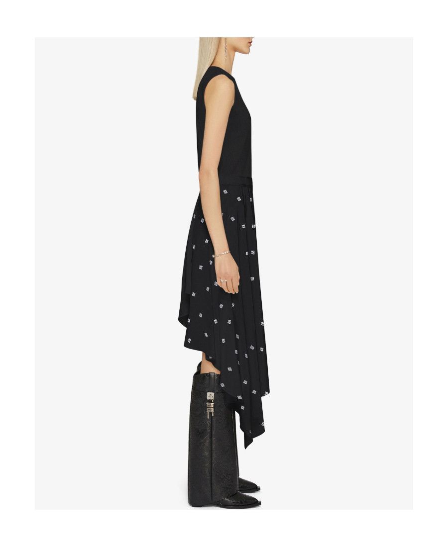 Givenchy o1w1db10325 Sleeveless Dress W Flare Skirt in Black Size L / US 10 / IT 46 - 3 Thumbnail