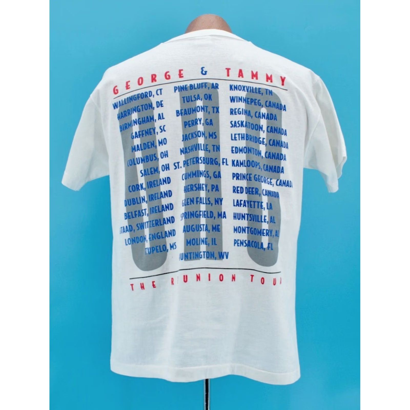 Fruit Of The Loom Vintage 90s George Jones Tammy Wynette Shirt - Tour 1995 (Sleeve Length Short) Size US L / EU 52-54 / 3 - 3 Thumbnail