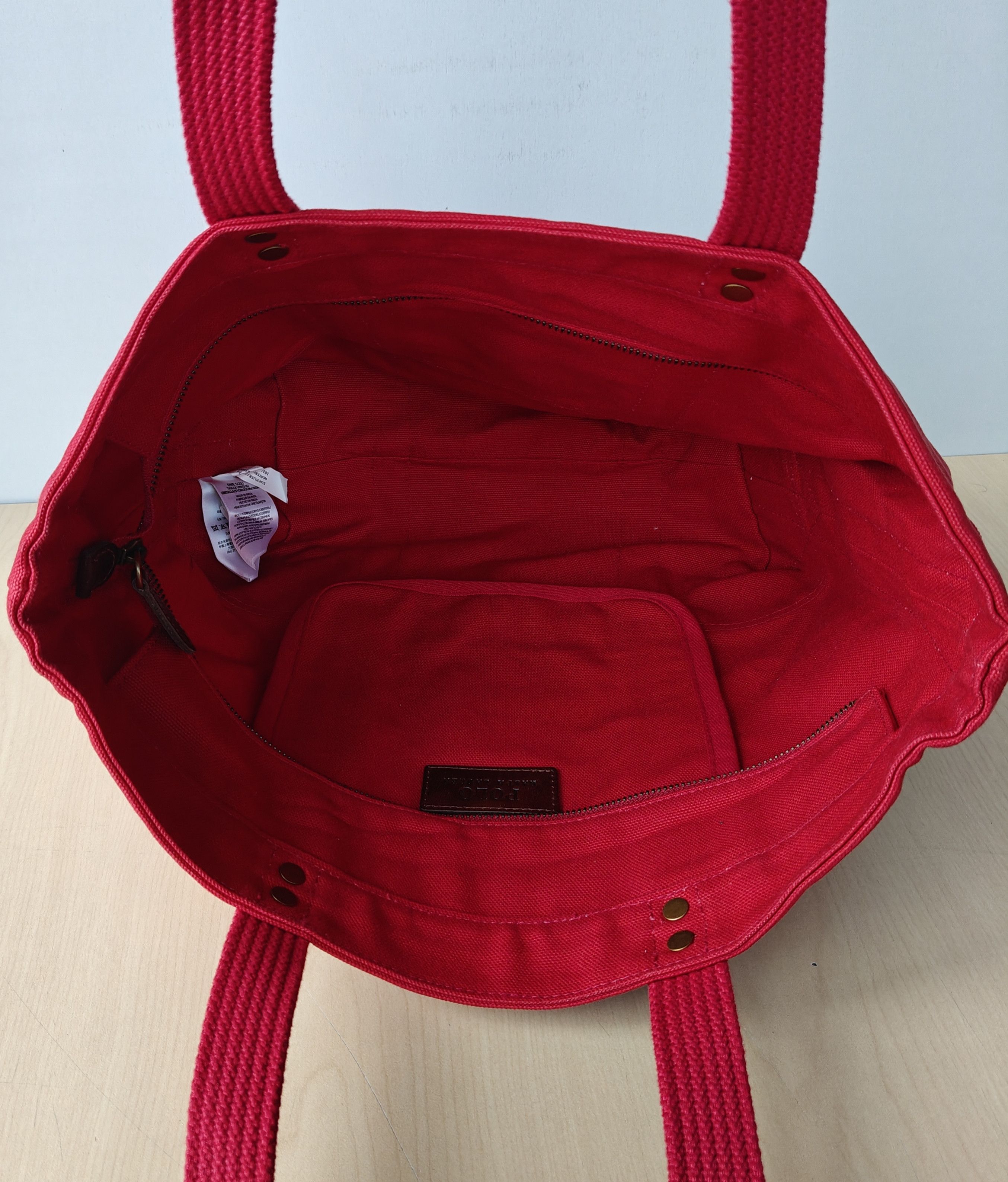 Polo Ralph Lauren Polo Ralph Lauren Canvas Medium Tote Free Shipping FTP/4015 Size ONE SIZE - 11 Thumbnail