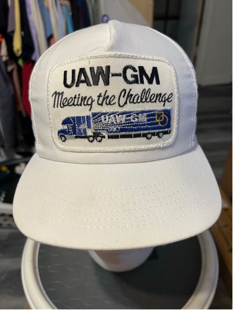 Other Vintage UAW-GM Meeting the Challenge White Blue Hat Size ONE SIZE - 1 Thumbnail