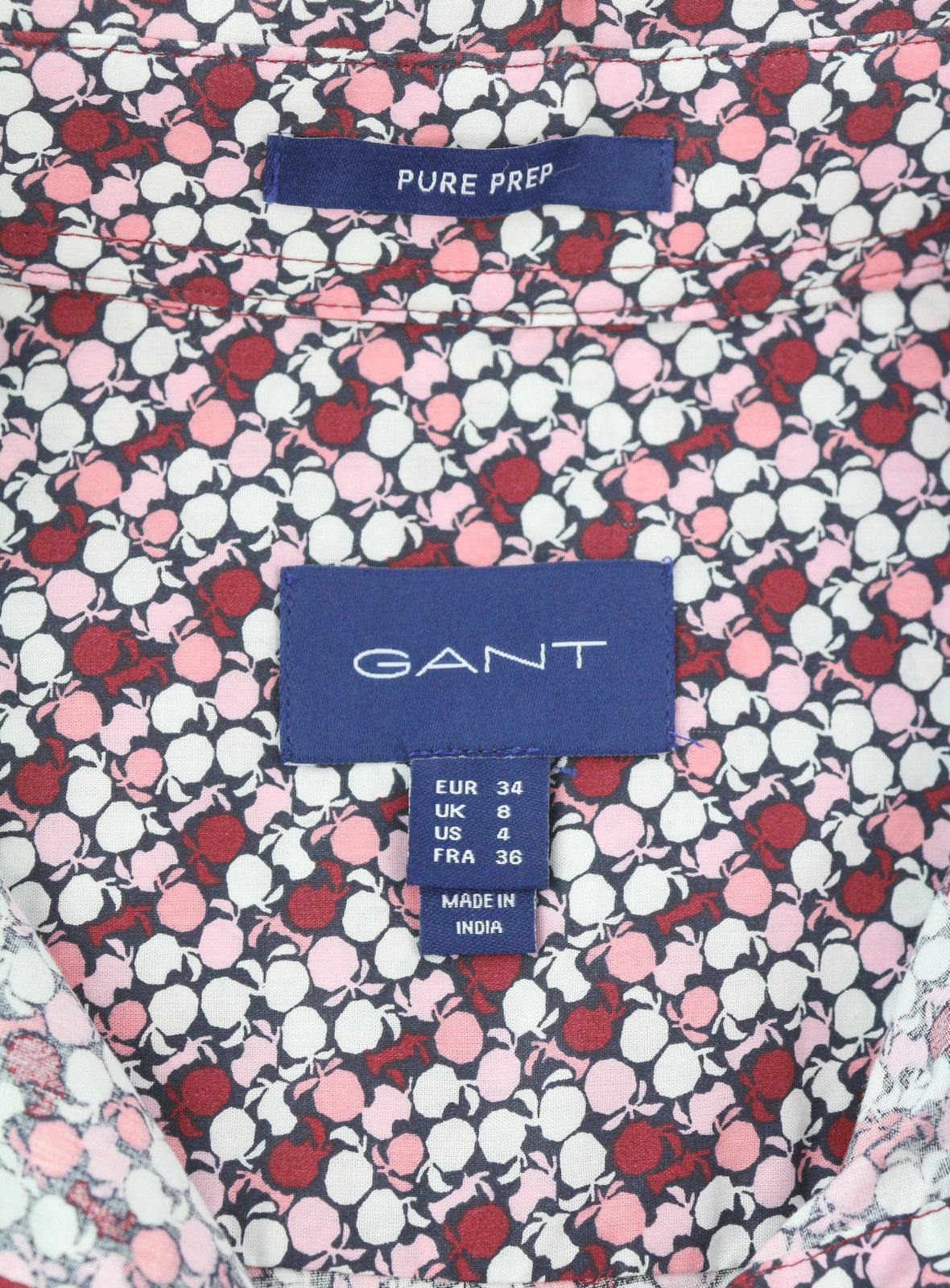 Gant AUTUNM PRINT EU34 Patterned Button-Up Shirt 84986 Size XS / US 0-2 / IT 36-38 - 6 Thumbnail