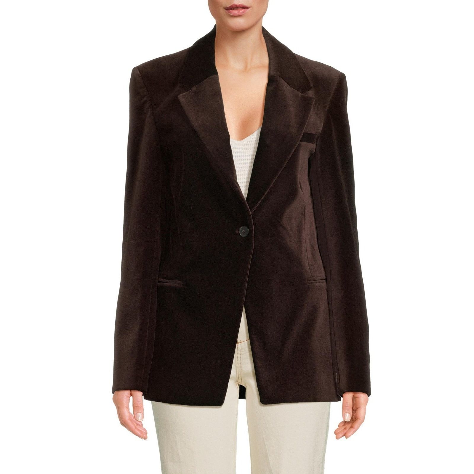 Frame Frame Corduroy Brown Velvet Single Button Blazer Size 10 Size L / US 10 / IT 46 - 2 Thumbnail