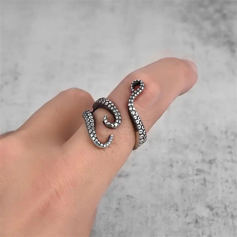 Vintage Stainless Steel Octopus Shape Men's Rings | Grailed
