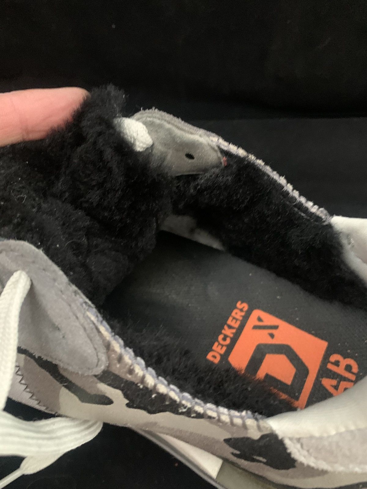 Deckers X-Lab KO-Z Sport Gray Camo Fur Line Suede Shoes