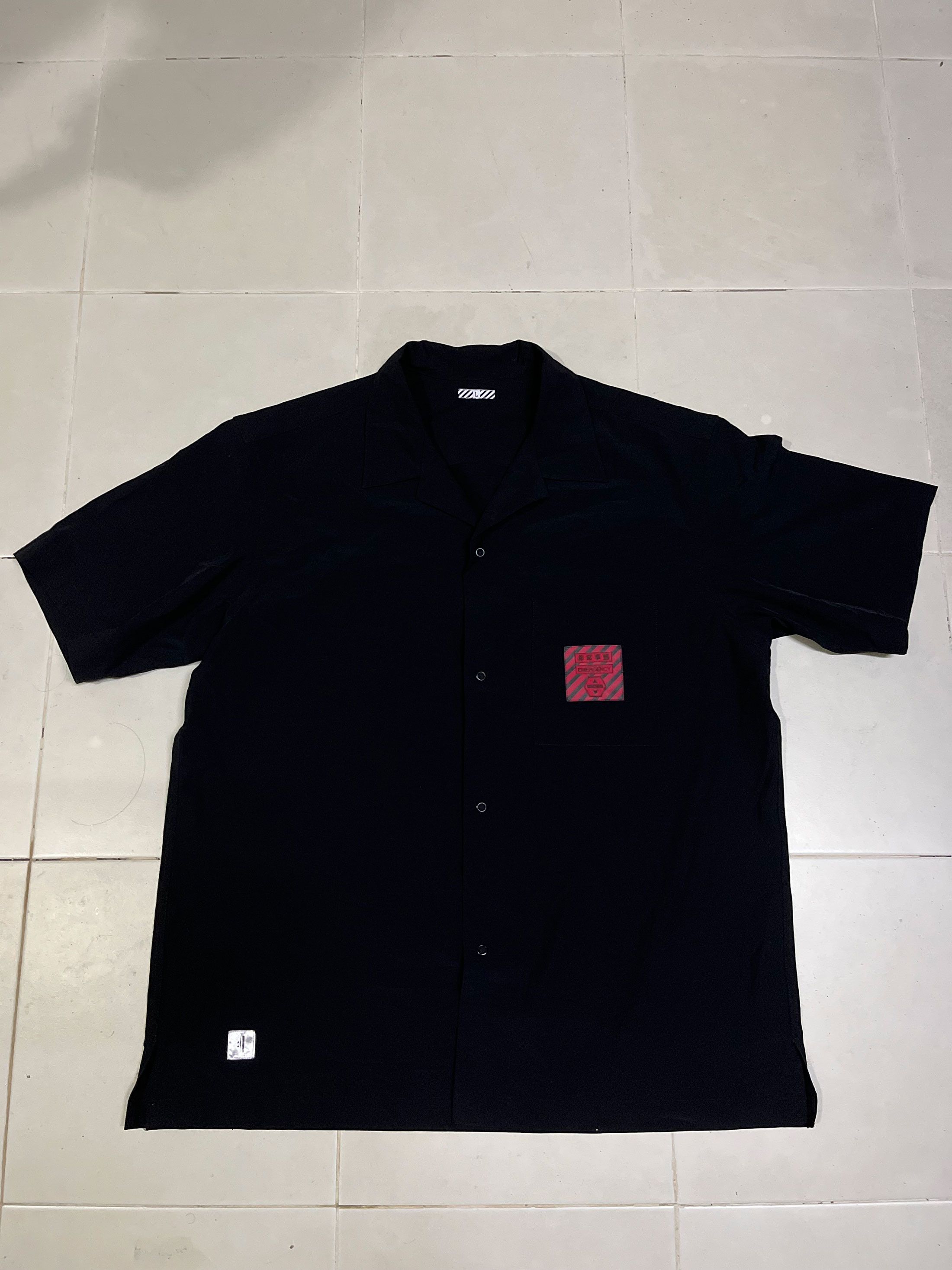 Anime × Arts & Science × Sci-Fi Fantasy Evangelion Japan Animation Film Open Collar Short Sleeve Size US L / EU 52-54 / 3 - 1 Thumbnail