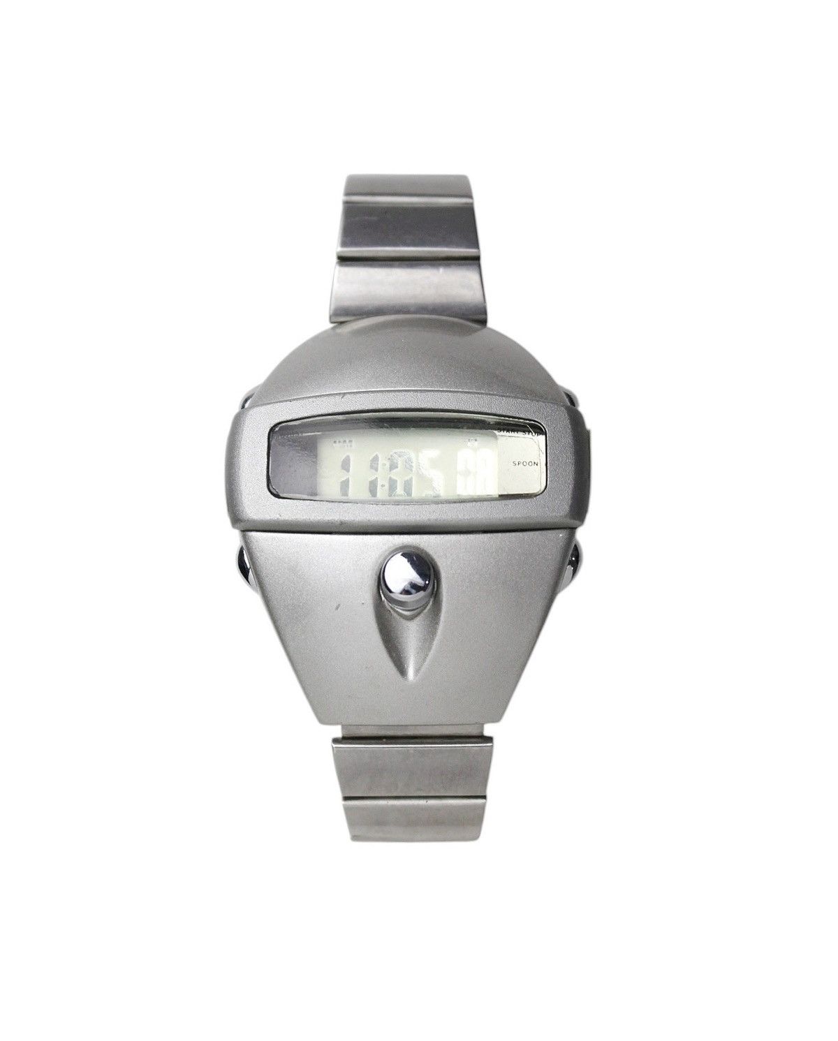1990S Alba By Seiko Spoon Digital Watch in Silver, Men's