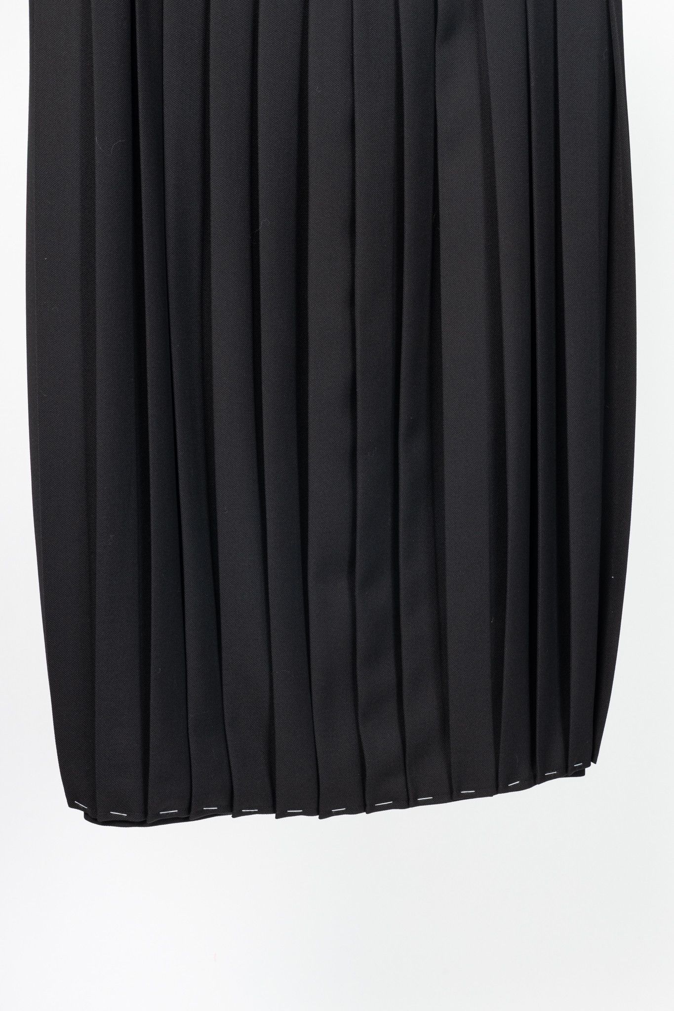Tibi Tibi Black Wool Grain De Poudre Convertible Pleated Skirt Size 27" / US 4 / IT 40 - 7 Thumbnail