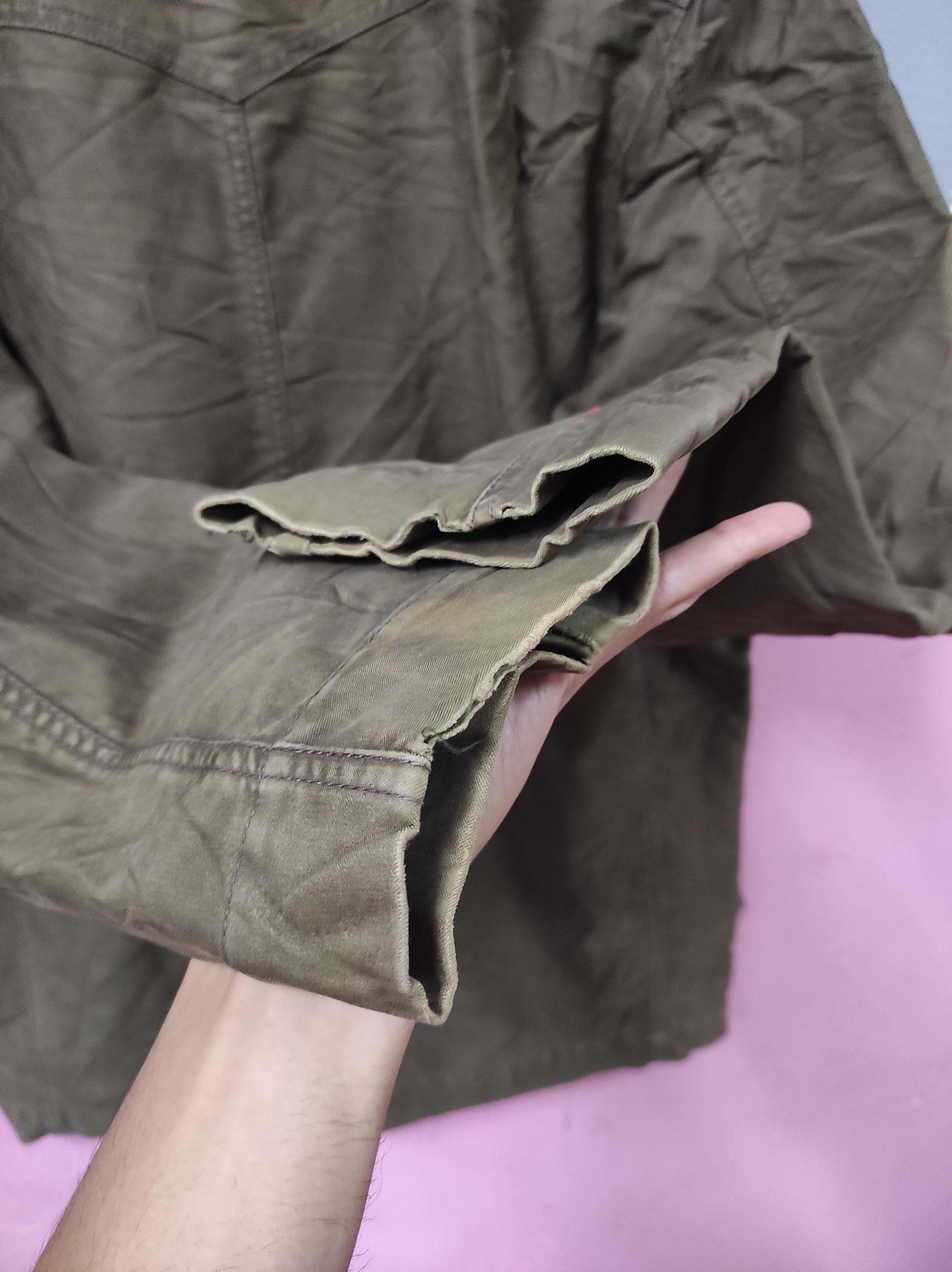 Japanese Brand × Levi's LEVI'S STYLE MILITARY SHERPA COLLAR JACKET DISTRESSED Size L / US 10 / IT 46 - 9 Thumbnail