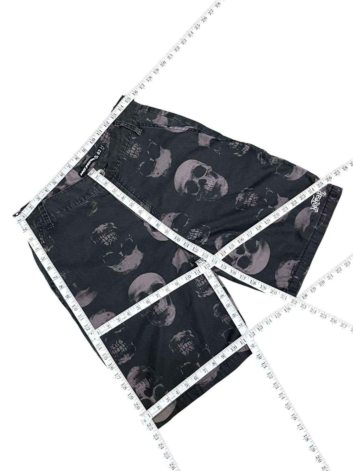 No Fear No Fear Skull Print Cyber Grunge Shorts Number(N)ine Style Size US 30 / EU 46 - 9 Thumbnail