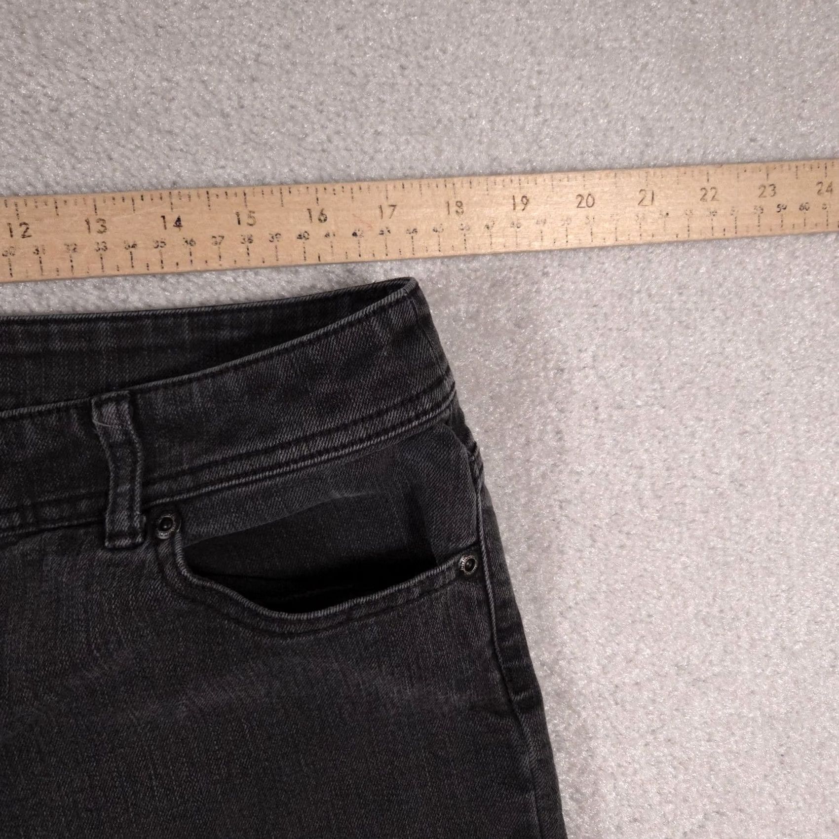 Vintage Chico's Jeans Womens 2.5 Short Black Wash Skinny Denim 5 Pocket Stretch Mid Rise Size 24" / US 00 / IT 34 - 6 Thumbnail