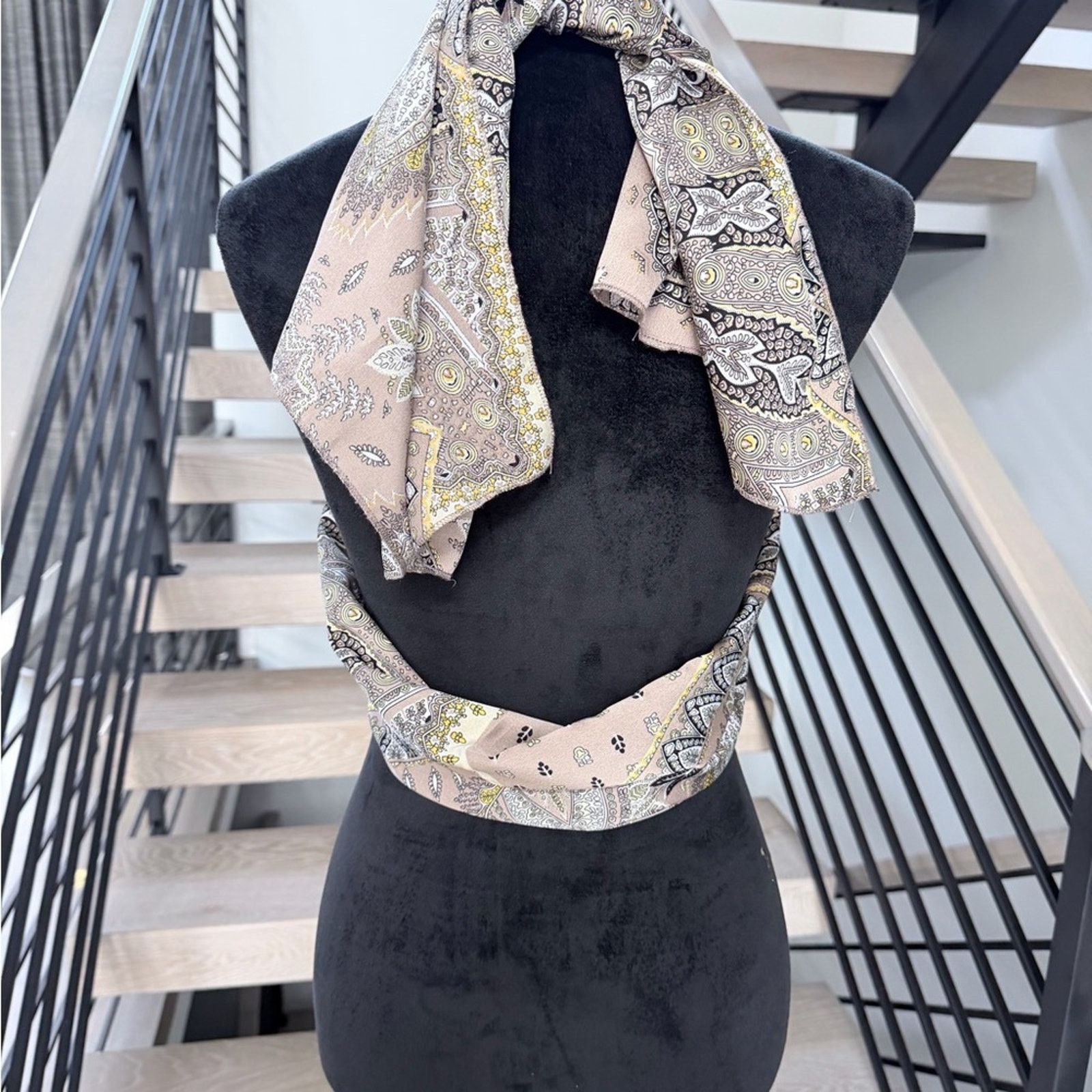 Other New Boho Y2K Bandana Paisley Print Scarf Top one size Size ONE SIZE - 8 Thumbnail