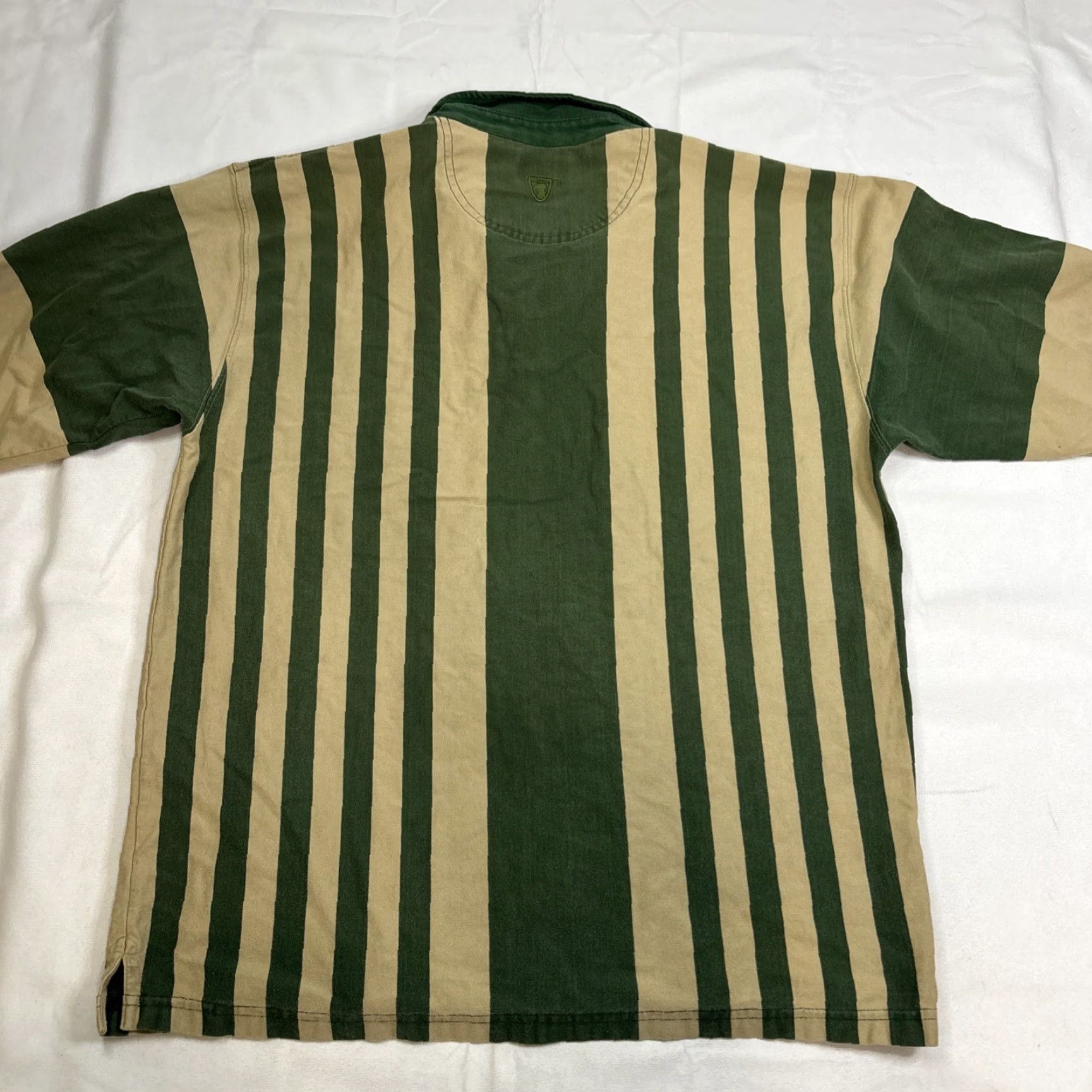 Vintage VINTAGE Duck Head Long Sleeve Polo Men L Green Striped 90s Outdoor Mens Size US L / EU 52-54 / 3 - 4 Thumbnail