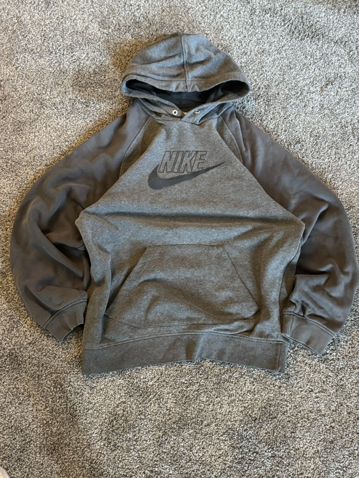 Nike Vintage nike grey hoodie Size US M / EU 48-50 / 2 - 2 Thumbnail
