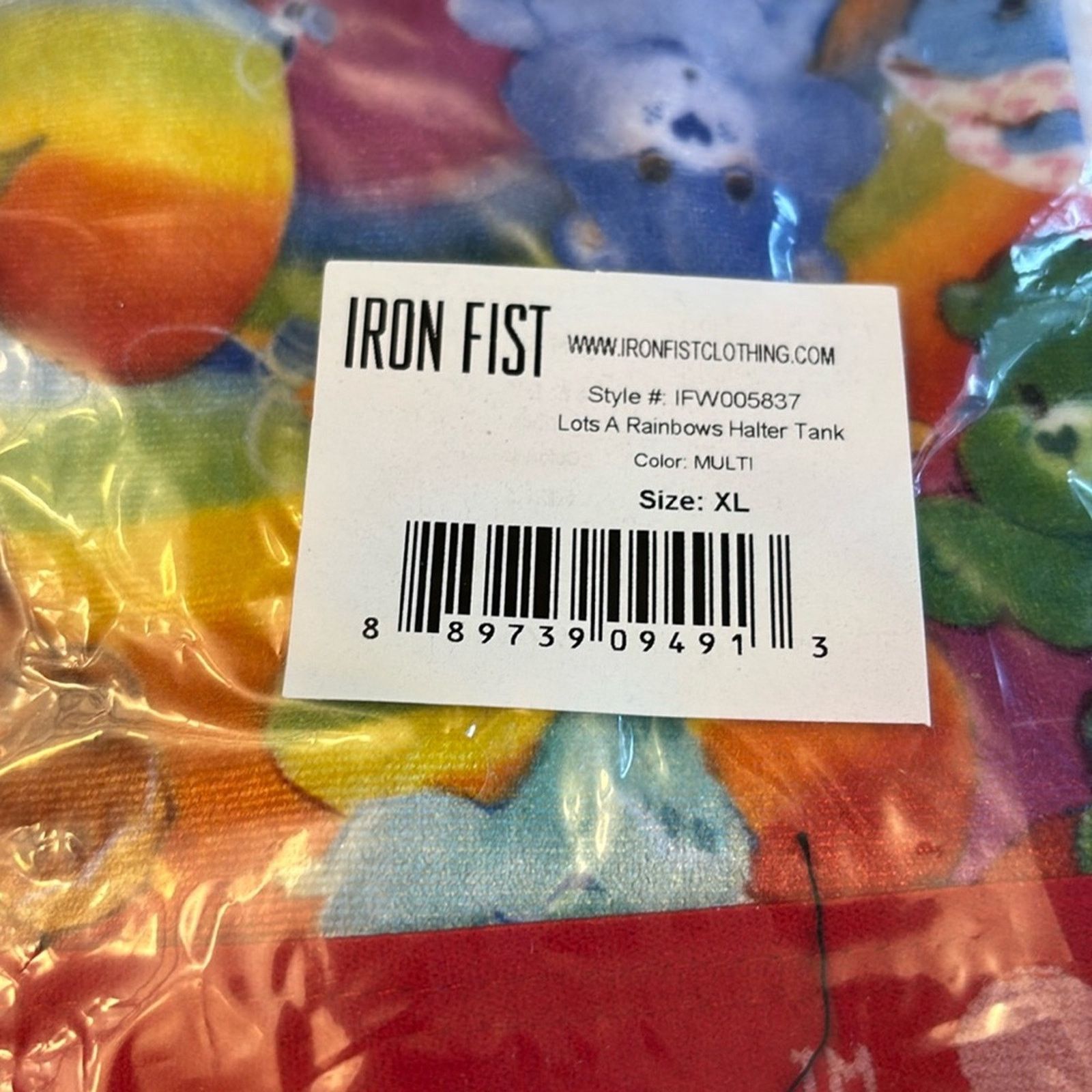 Iron Fist Iron Fist Care Bears Lots A Rainbows Velvet Halter Crop XL Size XL / US 12-14 / IT 48-50 - 10 Thumbnail