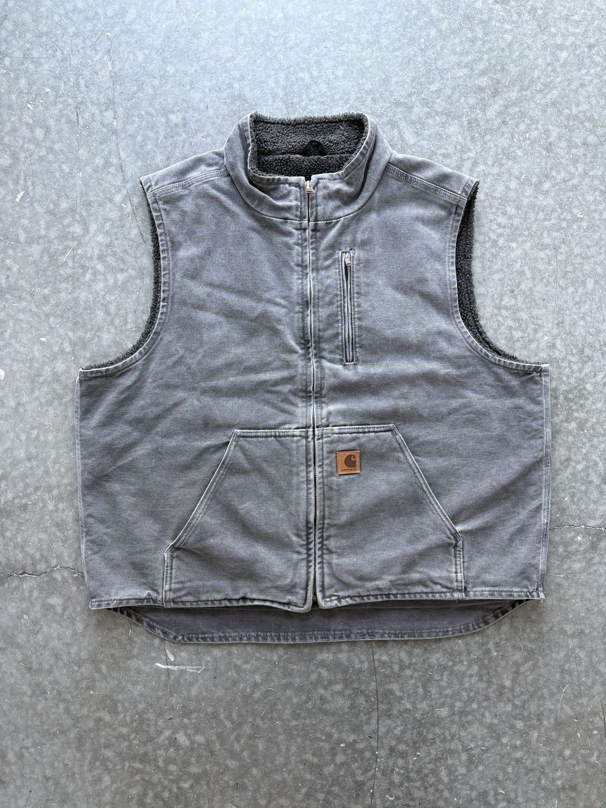 Carhartt Vintage Y2K Carhartt Vest Sherpa Lined Canvas Size US XL / EU 56 / 4 - 1 Thumbnail