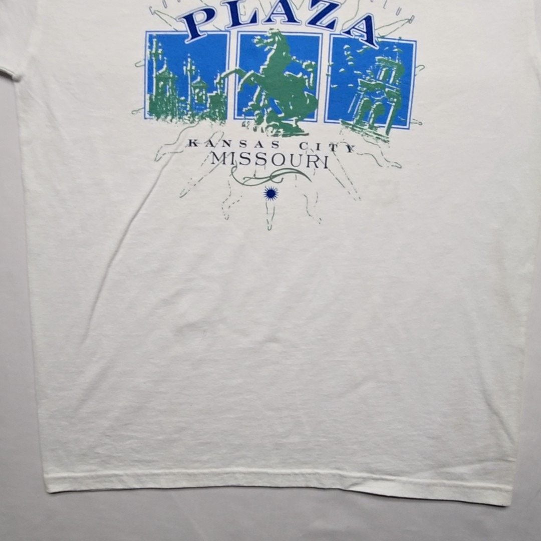 Jerzees Vintage Kansas City Plaza Shirt White Missouri Medium Tee Size US M / EU 48-50 / 2 - 3 Thumbnail