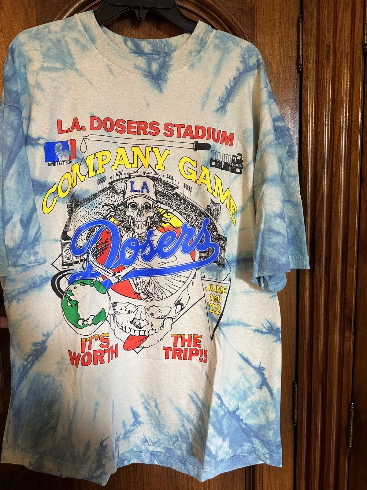 Image of Online Ceramics La Dosers Shirt in Blue, Men's (Size XL)