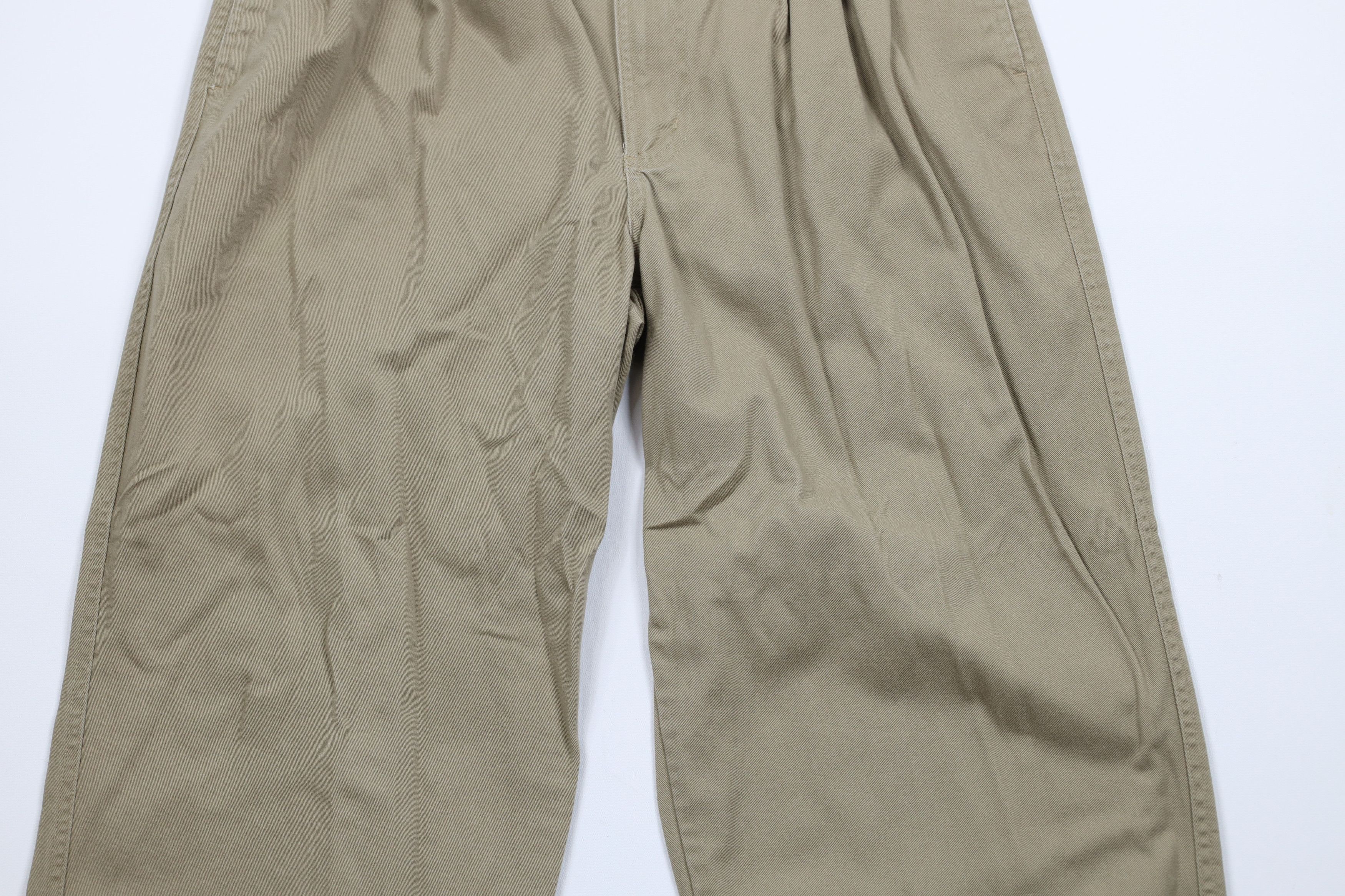 Vintage Vintage 90s Streetwear Pleated Tapered Leg Chino Pants Beige Size US 30 / EU 46 - 3 Thumbnail