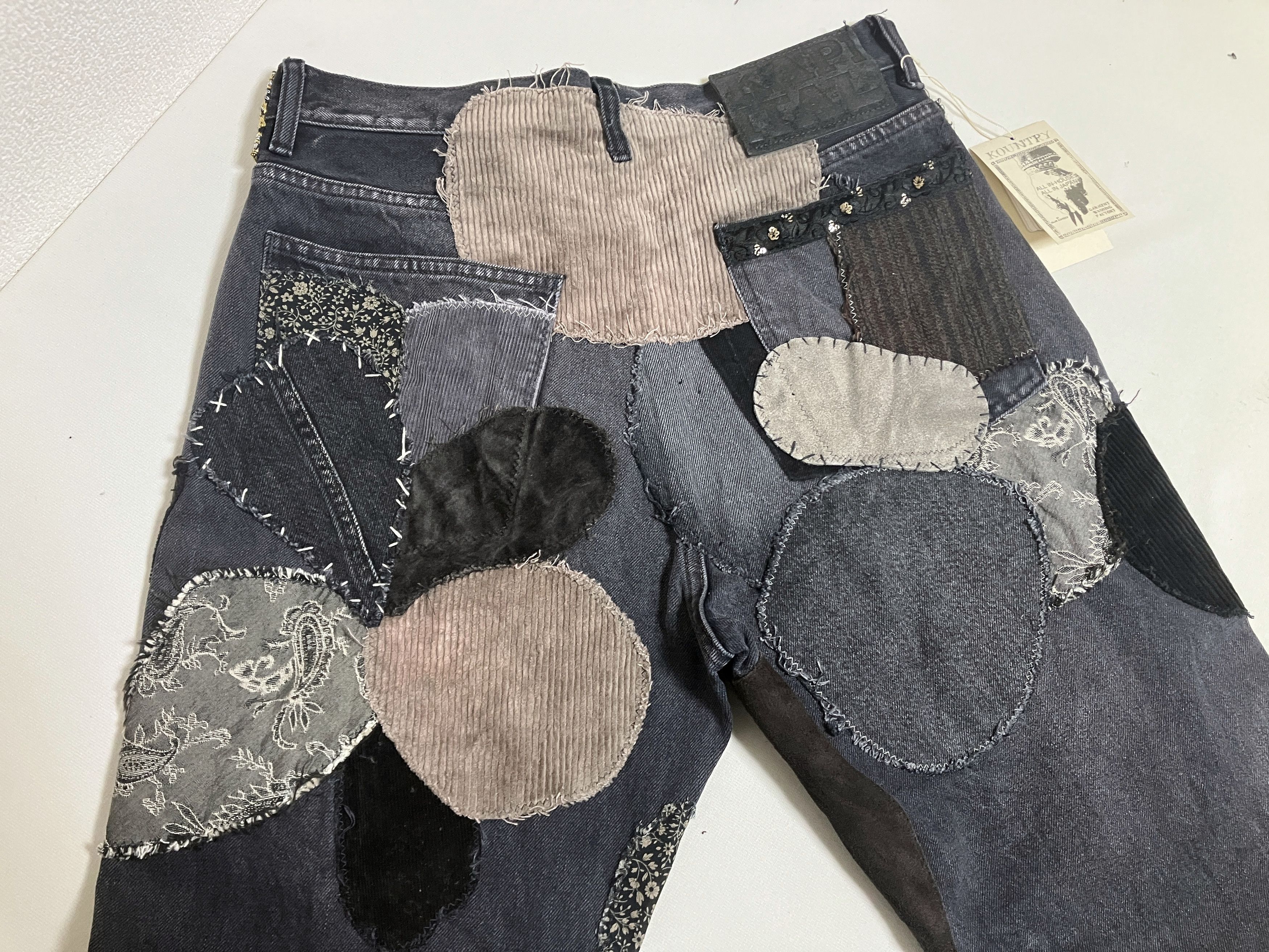 Kapital KAPITAL 14oz black denim flare jeans hippie insane remake Size US 34 / EU 50 - 6 Thumbnail