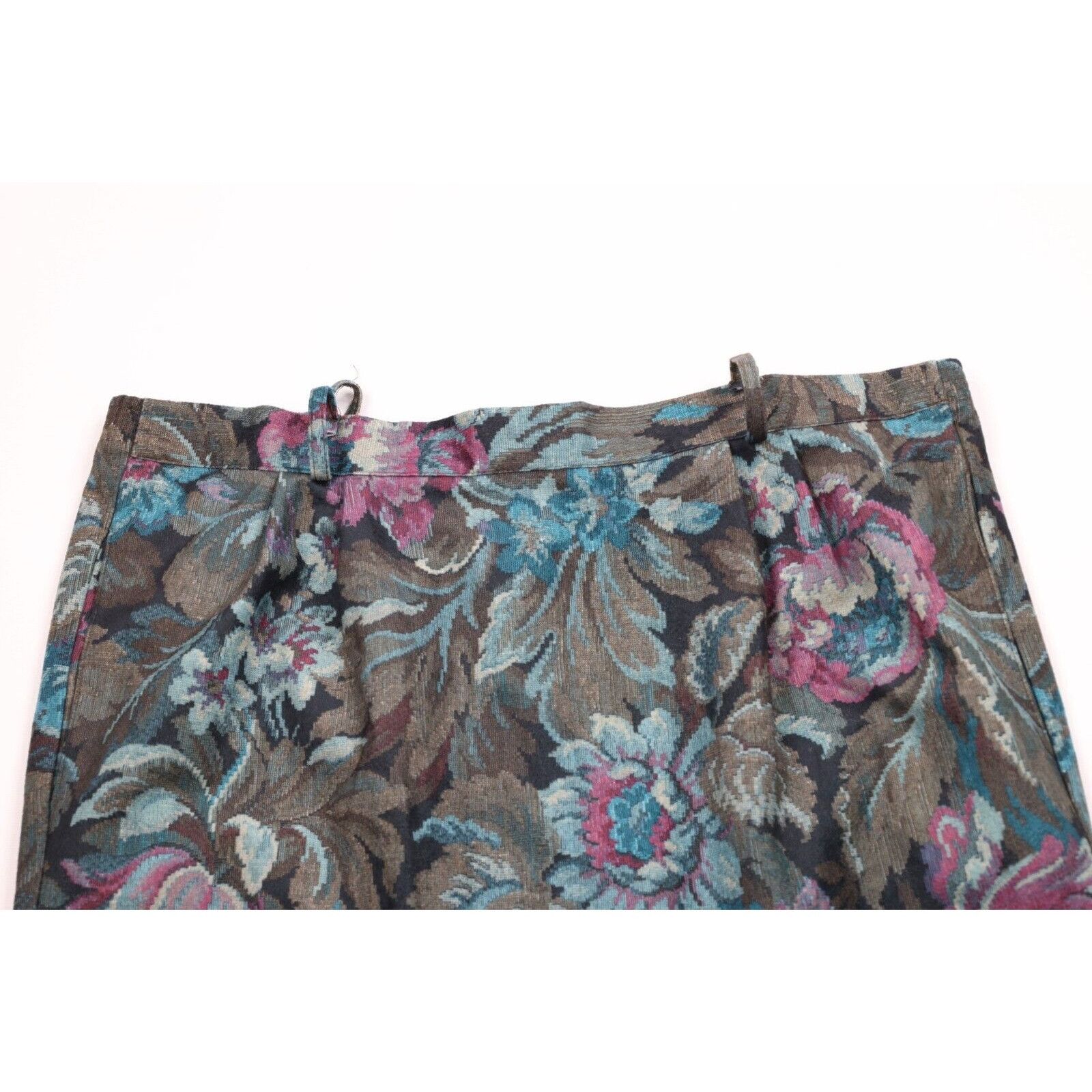 Vintage Vintage 80s 90s Mid Mod Abstract Flower Skirt Size 38" / US 16 / IT 52 - 2 Thumbnail