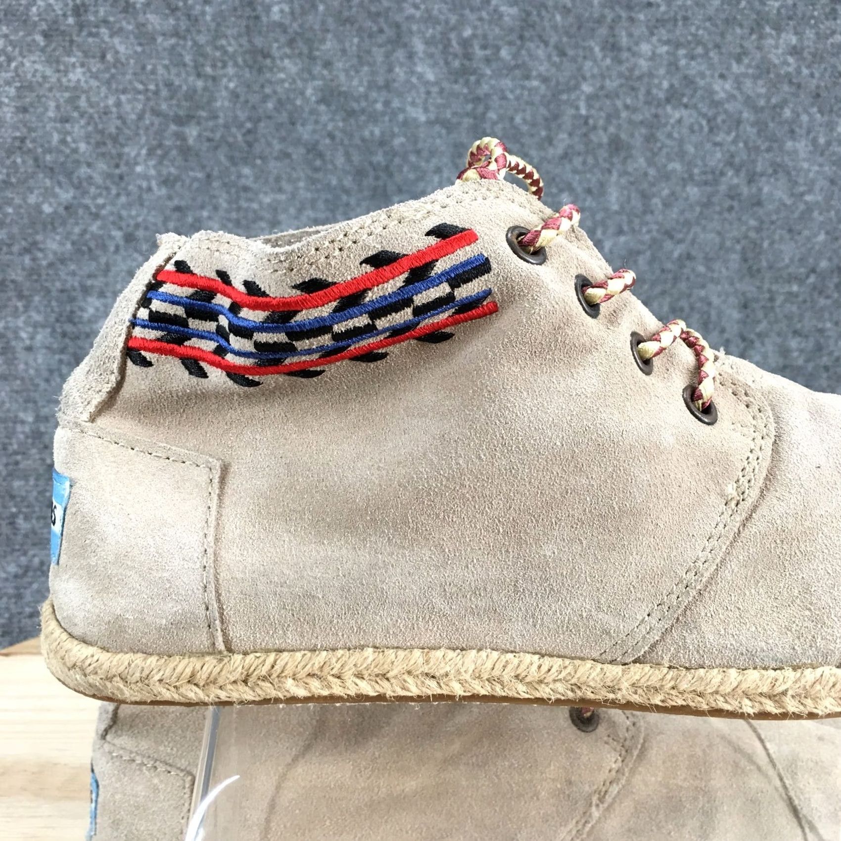Toms Toms Boots Womens 8 Espadrille Flats Lace Up Desert Chukka 311211 Brown Suede Size US 8 / IT 38 - 5 Thumbnail