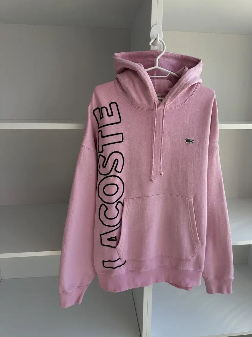 Lacoste × Vintage Vintage Lacoste Live Unisex Distressed Pink Hoodie Size US XL / EU 56 / 4 - 6 Thumbnail