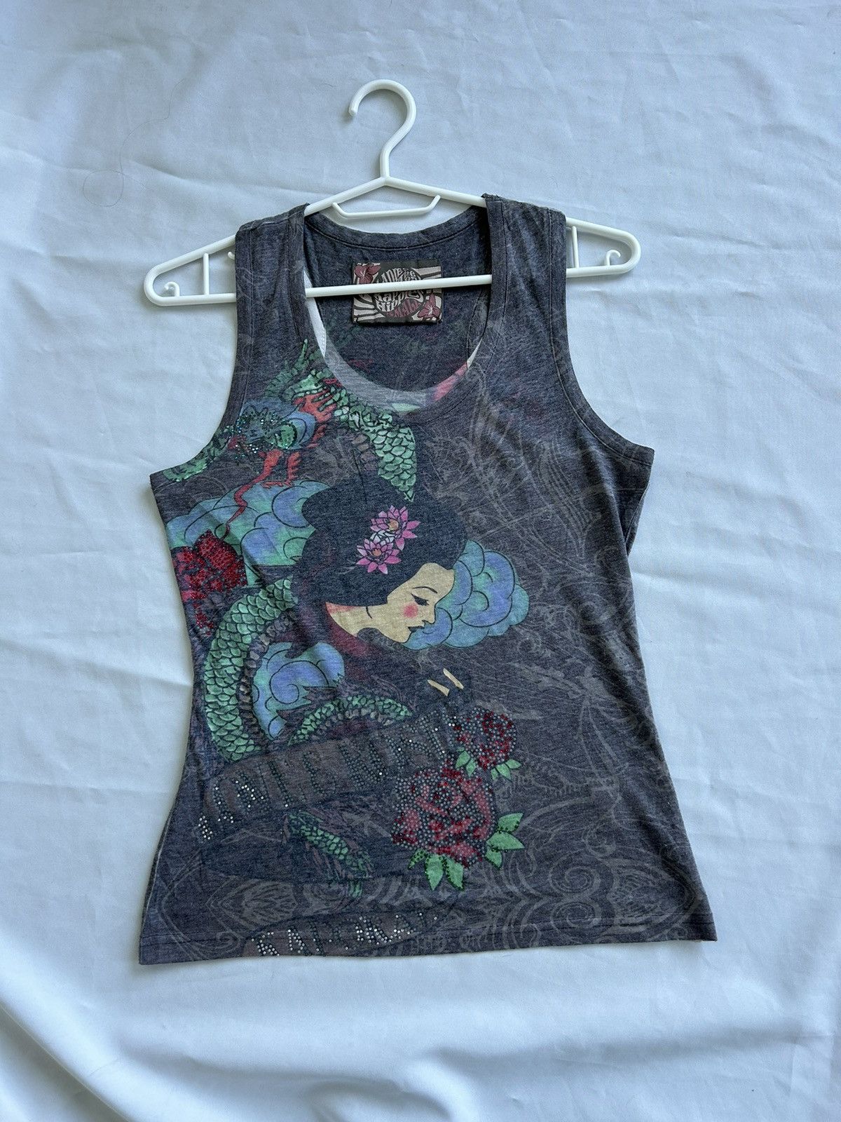Vintage Vintage Tank Top Japanese printed Y2K avant garde Size S / US 4 / IT 40 - 1 Thumbnail