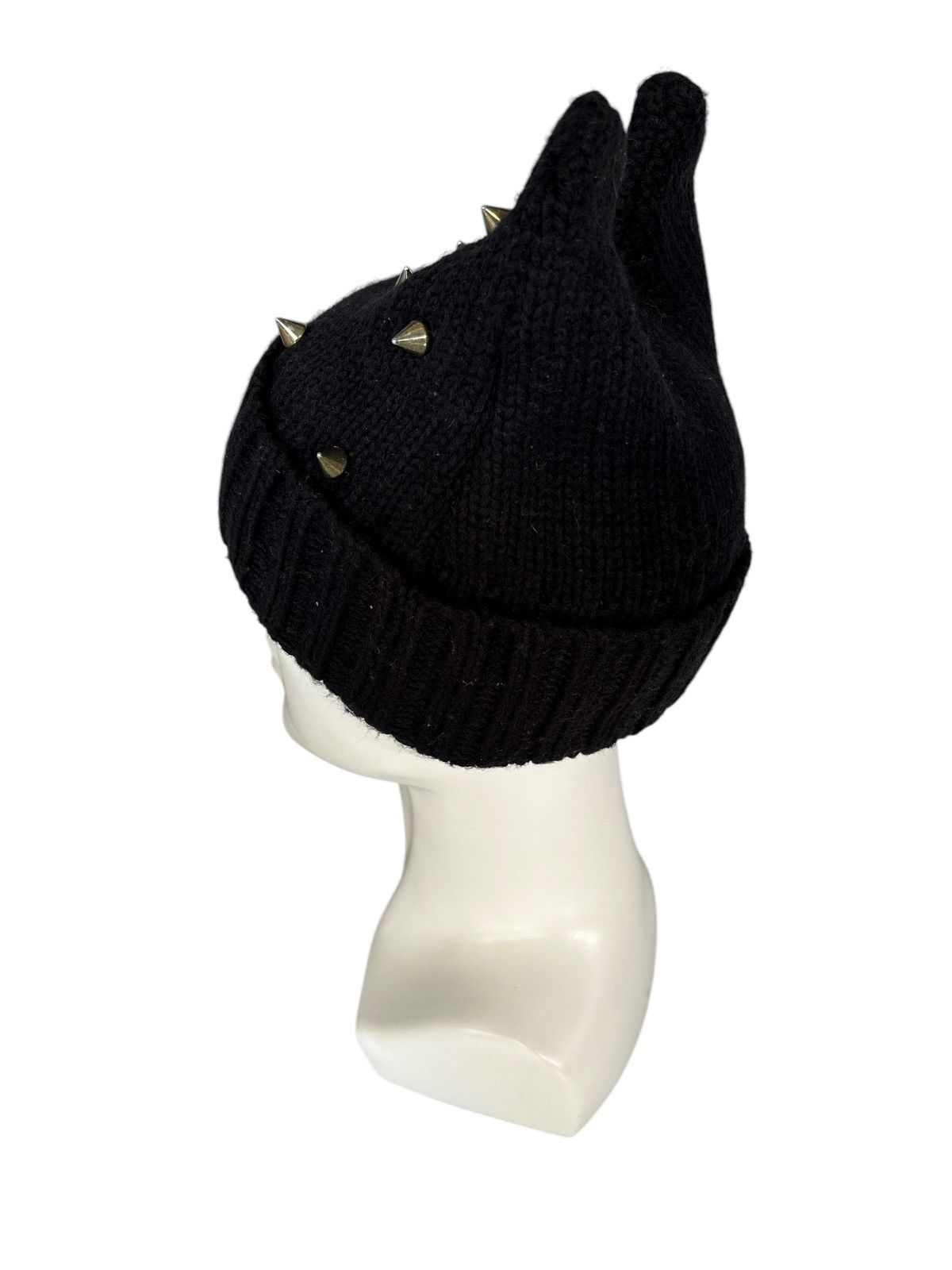 Japanese Brand × Kapital × Vintage DEVIL HORN PUNK STUDDED Knitt Beanie Hats ☠️☠️ Size ONE SIZE - 7 Thumbnail