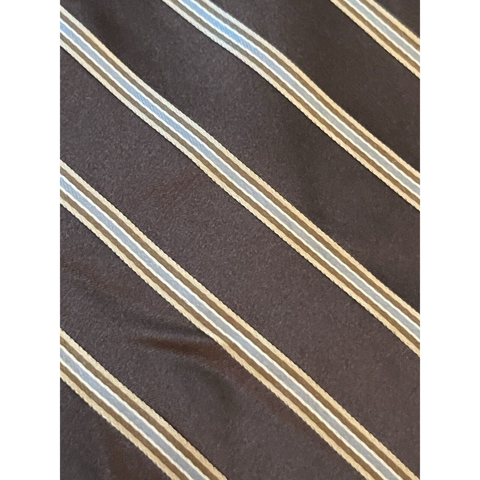 DKNY Dkny Brown Blue 100% Silk Men’s Neck Tie Made In USA Size ONE SIZE - 9 Thumbnail