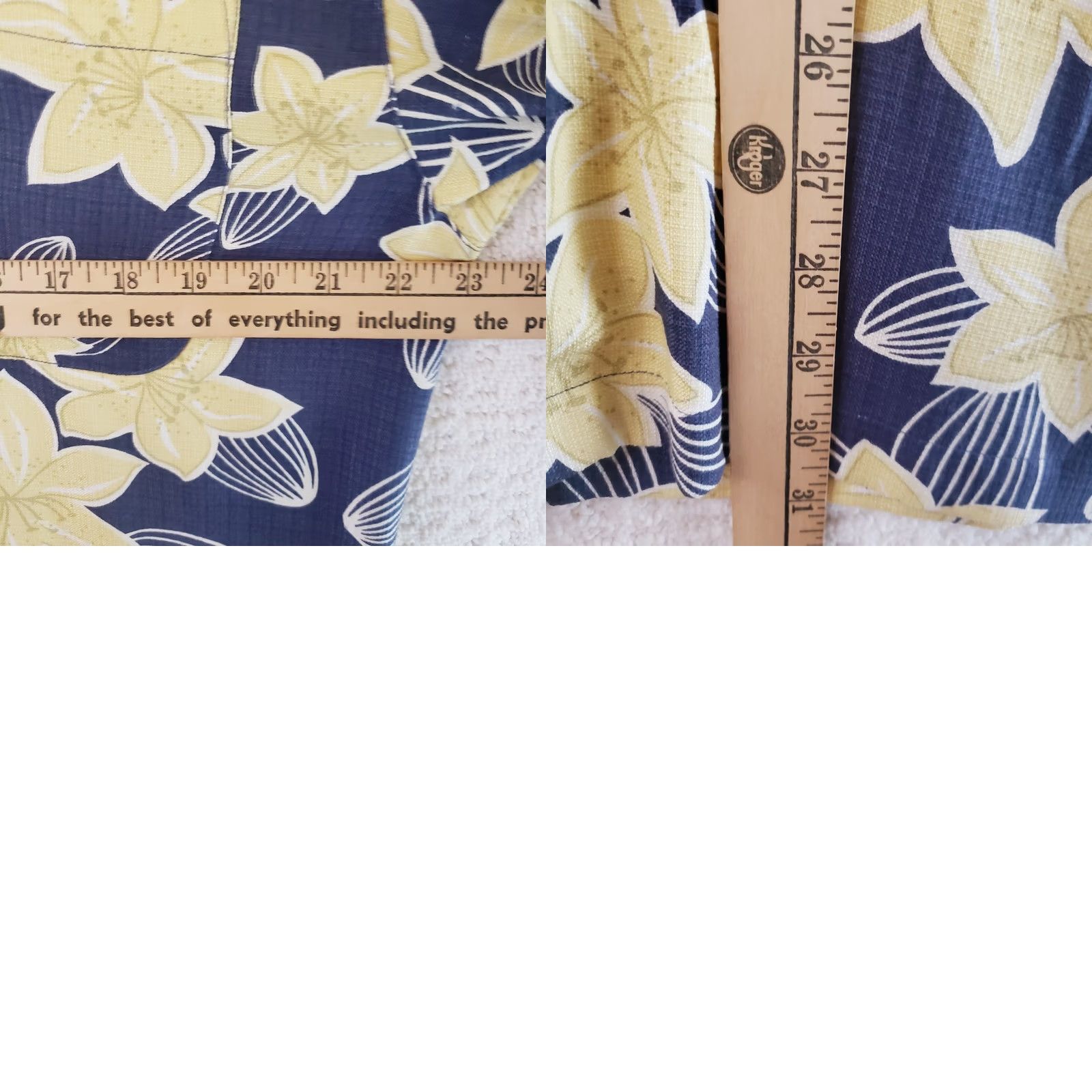 Tommy Bahama VINTAGE Tommy Bahama Shirt Men L Navy Blue Yellow Floral Silk Relaxed Button Up S. S. Size US L / EU 52-54 / 3 - 9 Thumbnail