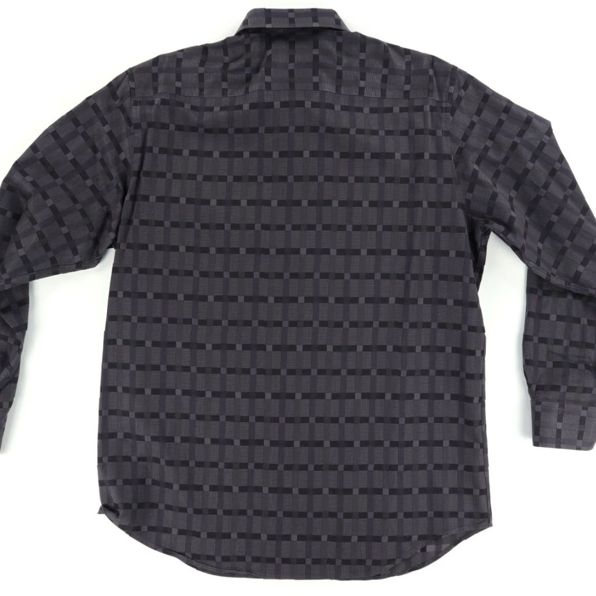 BUGATCHI Bugatchi Shirt Black Men's L Classic Fit Jacquard Striped Button Up Long Sleeve Size US L / EU 52-54 / 3 - 4 Thumbnail