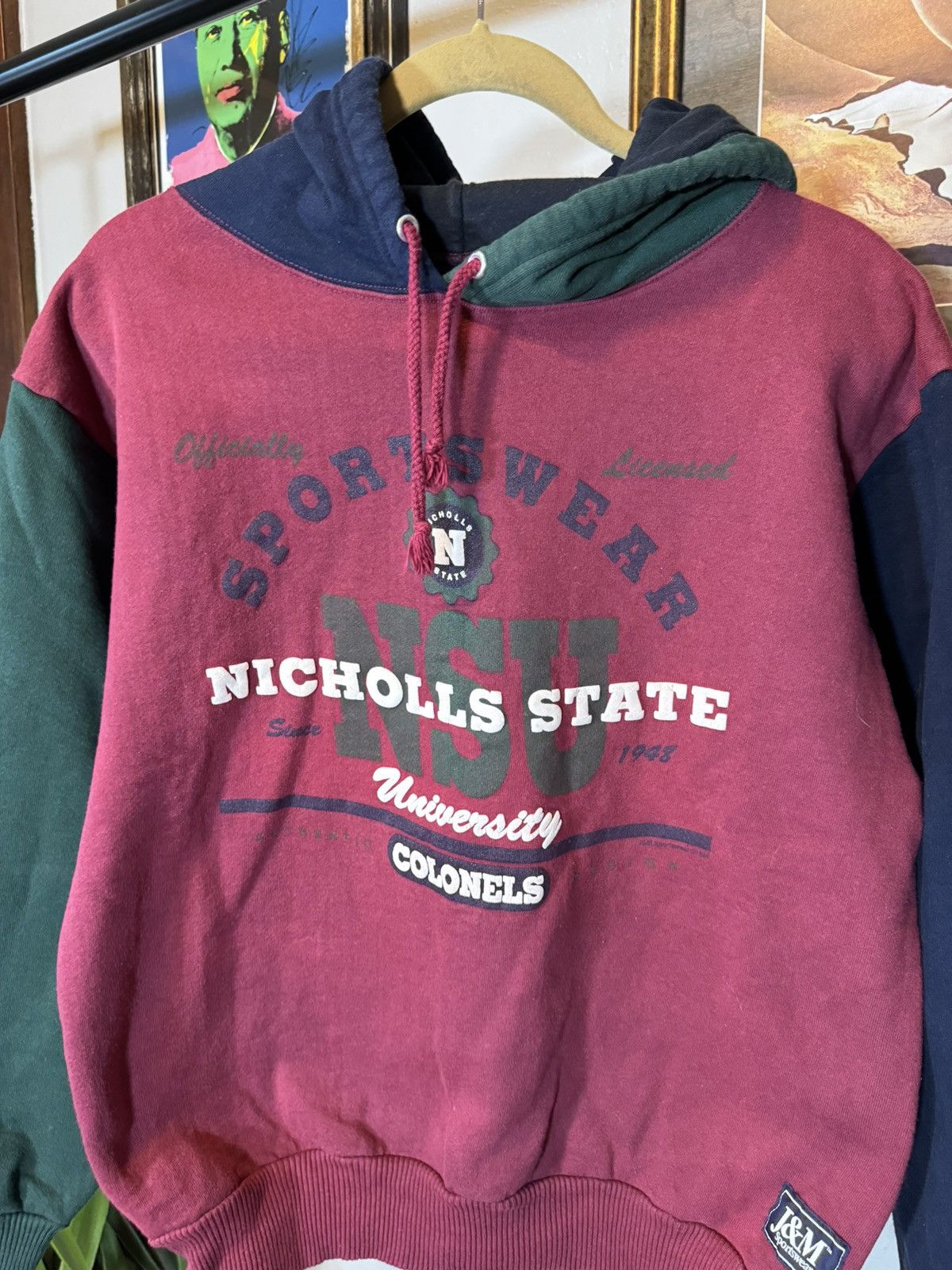 Vintage Vintage Nicholls State University Hoodie Size US L / EU 52-54 / 3 - 2 Thumbnail
