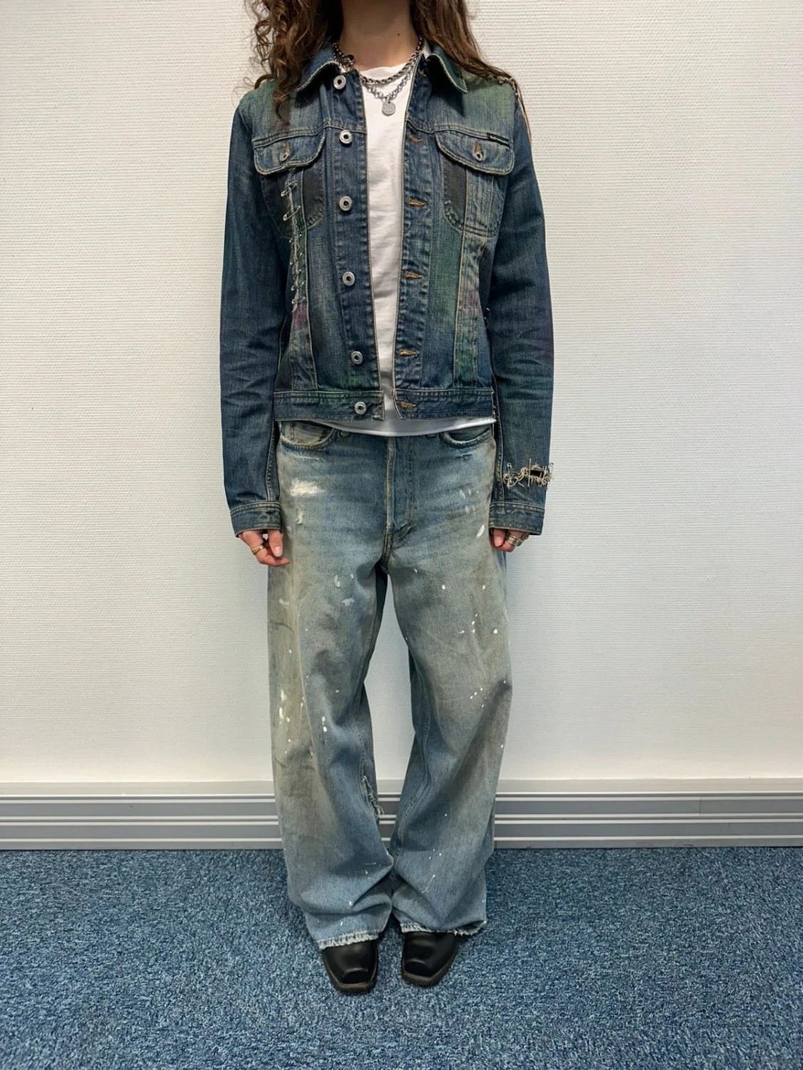 Dolce & Gabbana Dolce Gabbana SS2001 Pins Distressed Painted Denim Jacket Size S / US 4 / IT 40 - 2 Thumbnail
