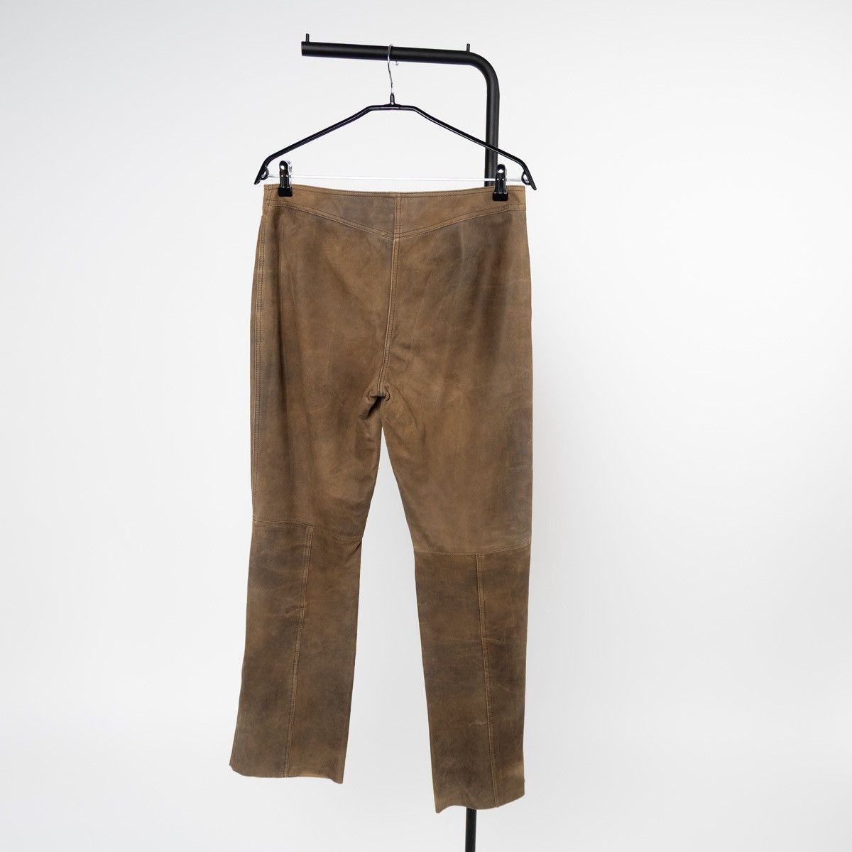 Luisa Cerano Luisa Cerano Womens Brown Leather Pants Wide Leg High Rise Size 30" / US 8 / IT 44 - 2 Thumbnail