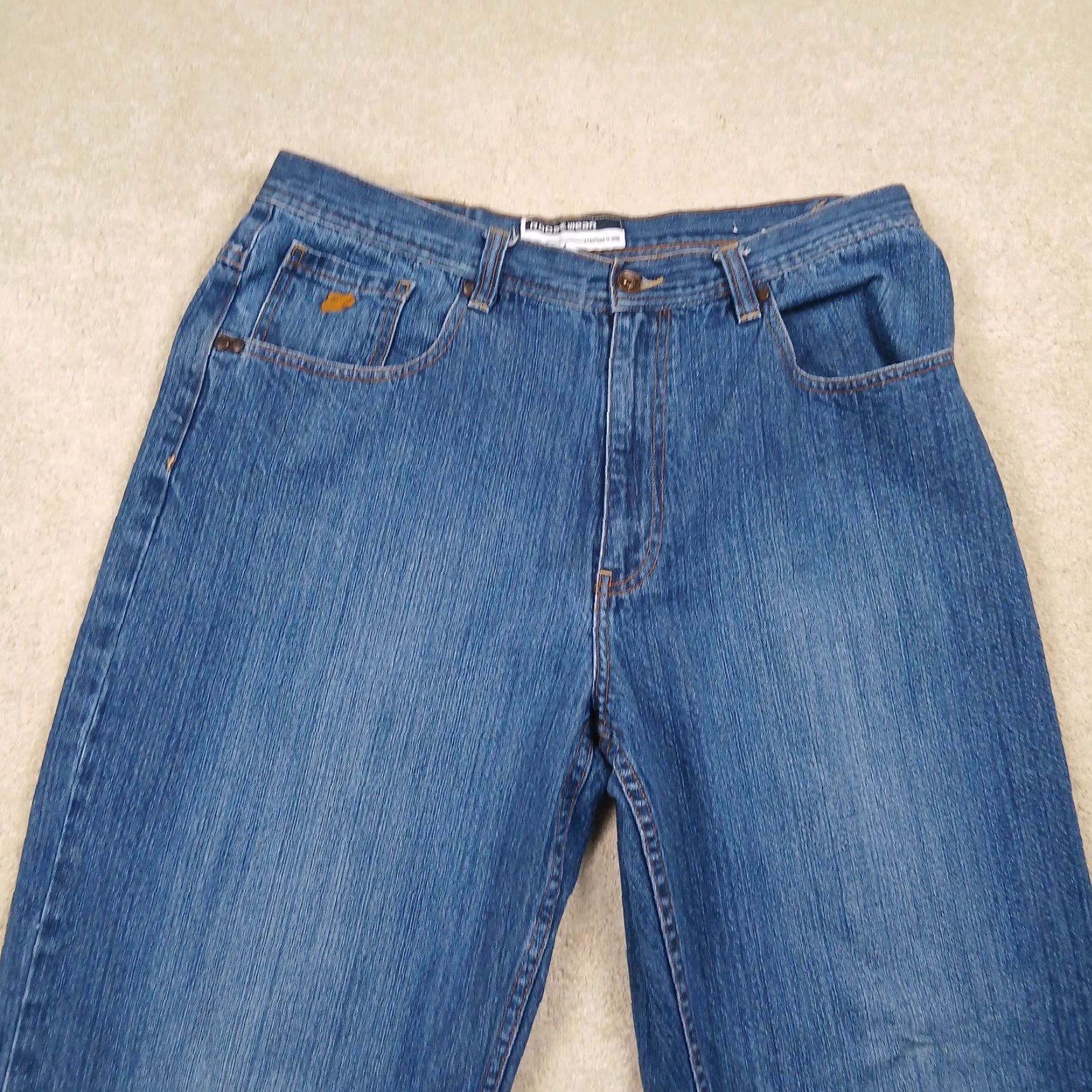 Rocawear VINTAGE Rocawear Jeans Mens 34x32 Baggy 5-Pocket Embroidered Pocket Blue Denim JNCO Y2K Hip Hop Mens Size US 34 / EU 50 - 5 Thumbnail