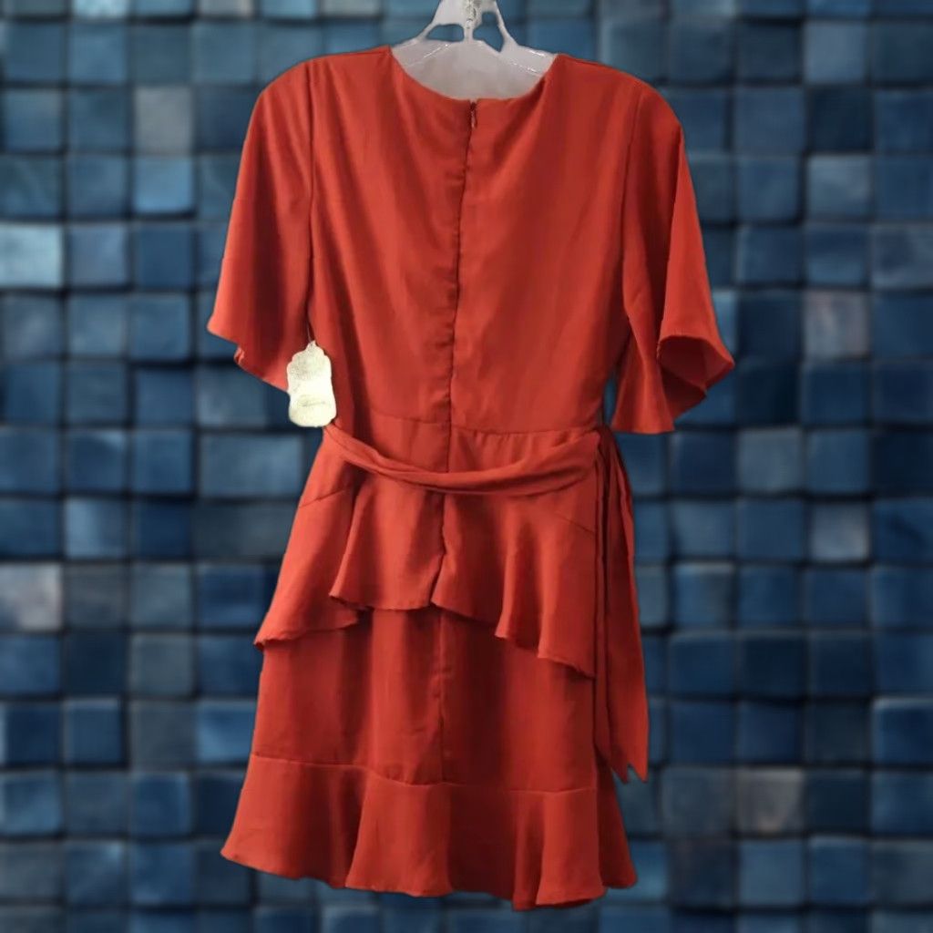 Vintage NWT Altar'd State Dress Mini Red Belted Ruffle Tie Size S Womens Size S / US 4 / IT 40 - 1 Thumbnail