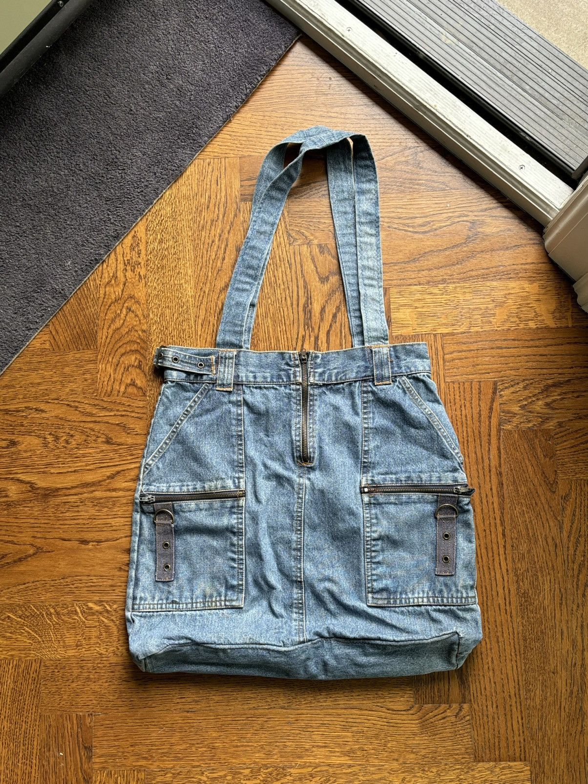 Levi's Vintage Denim Tote Bag Jote Jurse 90s Y2K Jean Sack Rework Size ONE SIZE - 2 Thumbnail