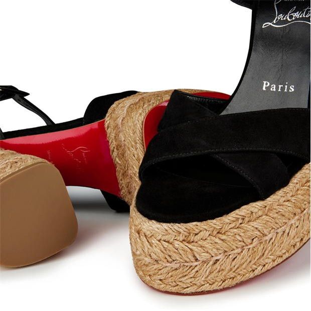 Christian Louboutin Super Calakala 130mm Espadrille Sandals Size US 7 / IT 37 - 6 Thumbnail