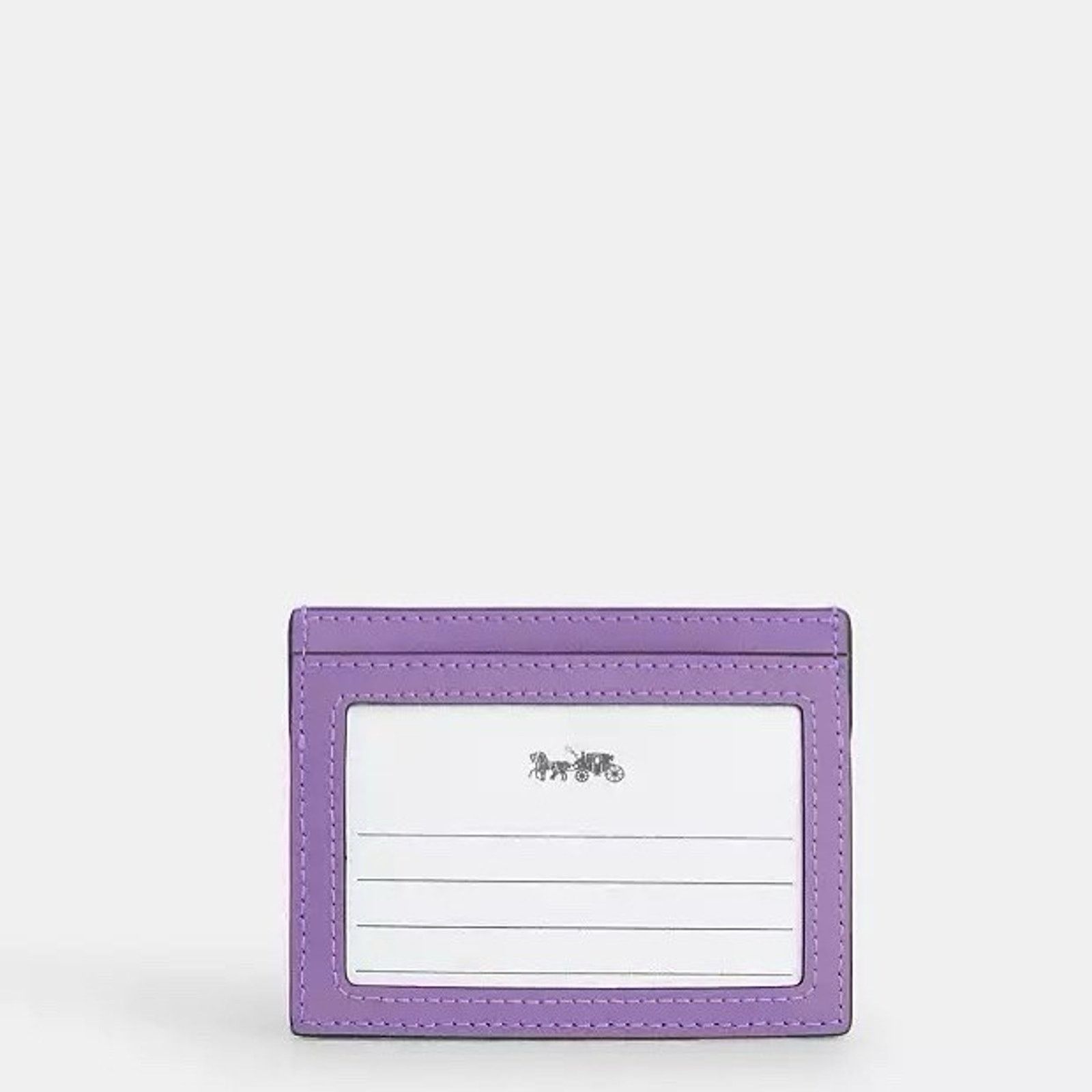 Coach NWT Coach Slim ID Card Case Denim Leather CBR13 Silver/Iris Size ONE SIZE - 4 Thumbnail