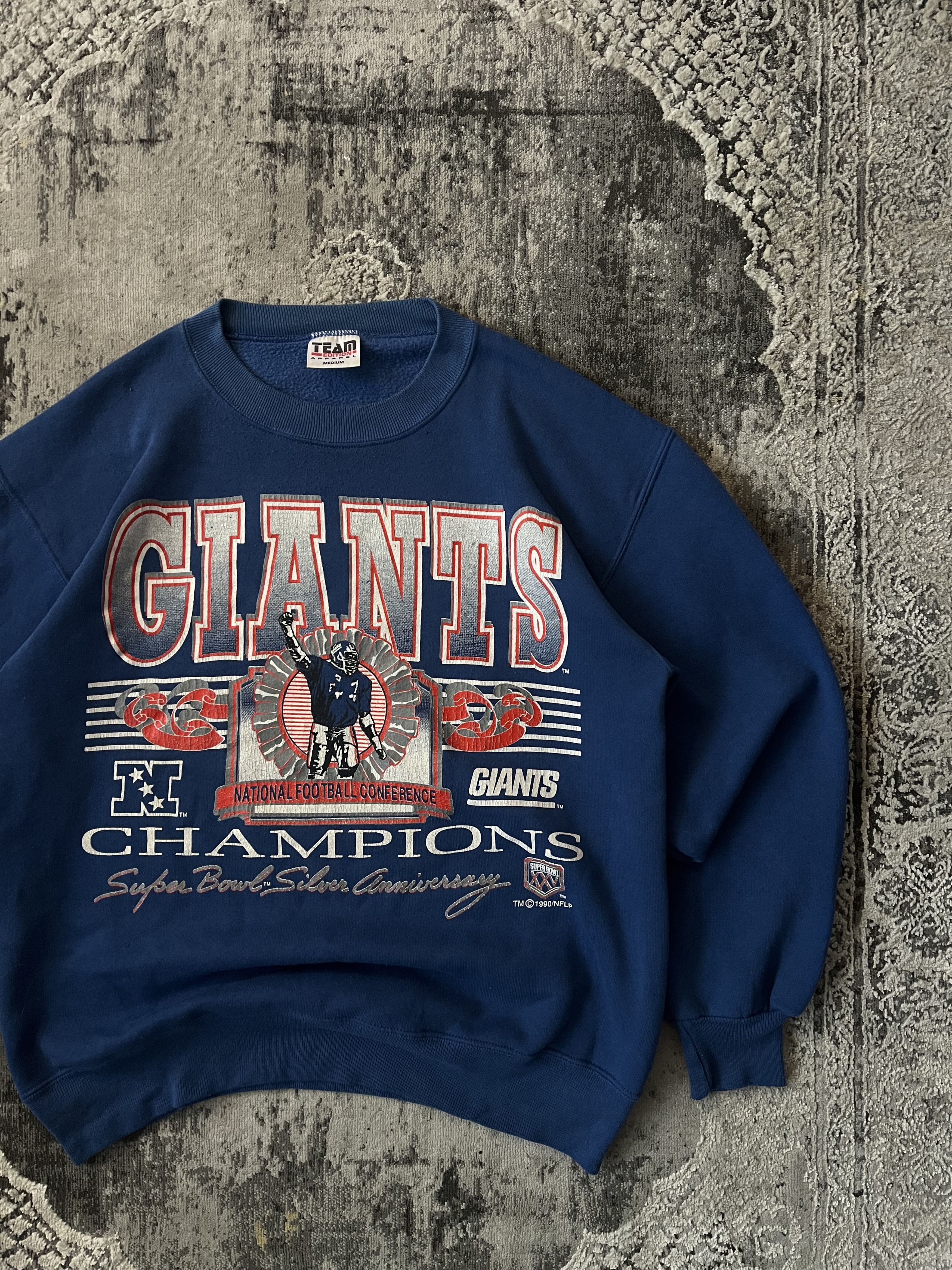 Vintage Giants NFL Vintage 1990 Sweatshirt Size US M / EU 48-50 / 2 - 1 Thumbnail