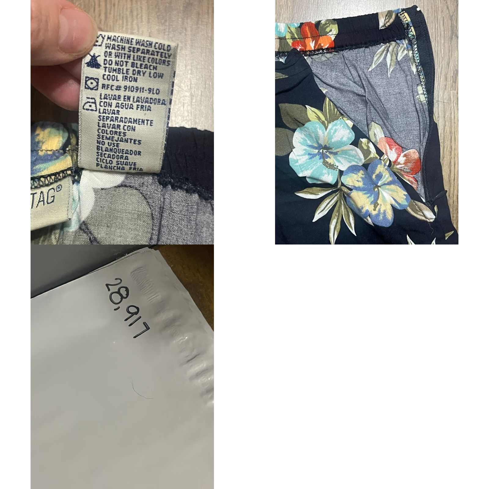 Vintage White Stag Skirt Women's 28W Floral Zip on Side Pull On Size 28" / US 6 / IT 42 - 8 Thumbnail