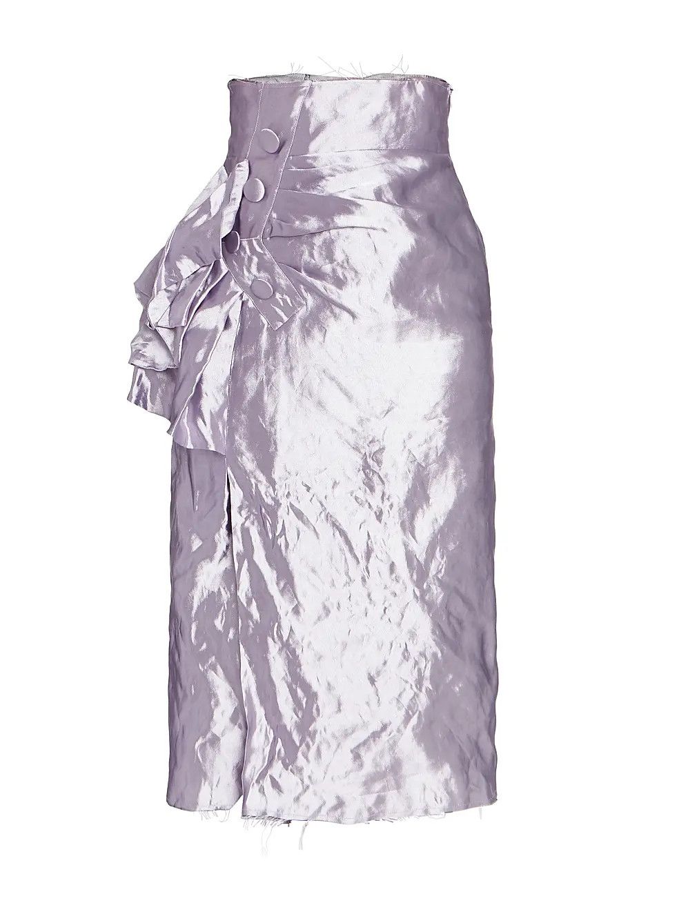 Maison Margiela o1y0625 Midi Skirt in Lilac Size 28" / US 6 / IT 42 - 1 Thumbnail