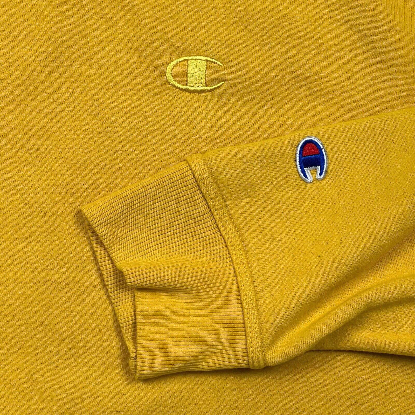 Champion × Vintage Champion Sweatshirt XL Yellow Athleticwear Pullover Crewneck Size US XL / EU 56 / 4 - 2 Thumbnail